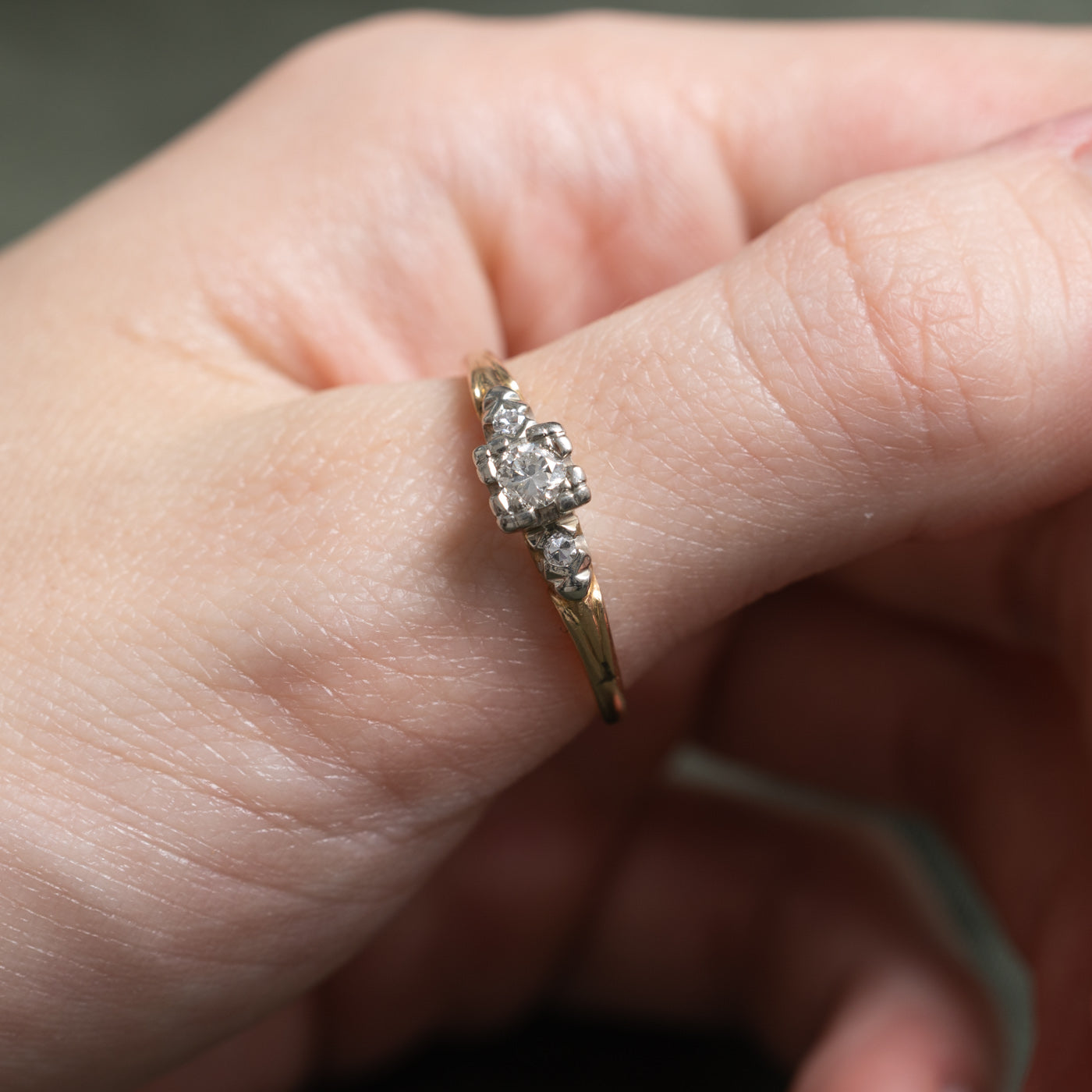 Two Tone Gold Diamond Ring | 0.20ctw | SZ 9.75