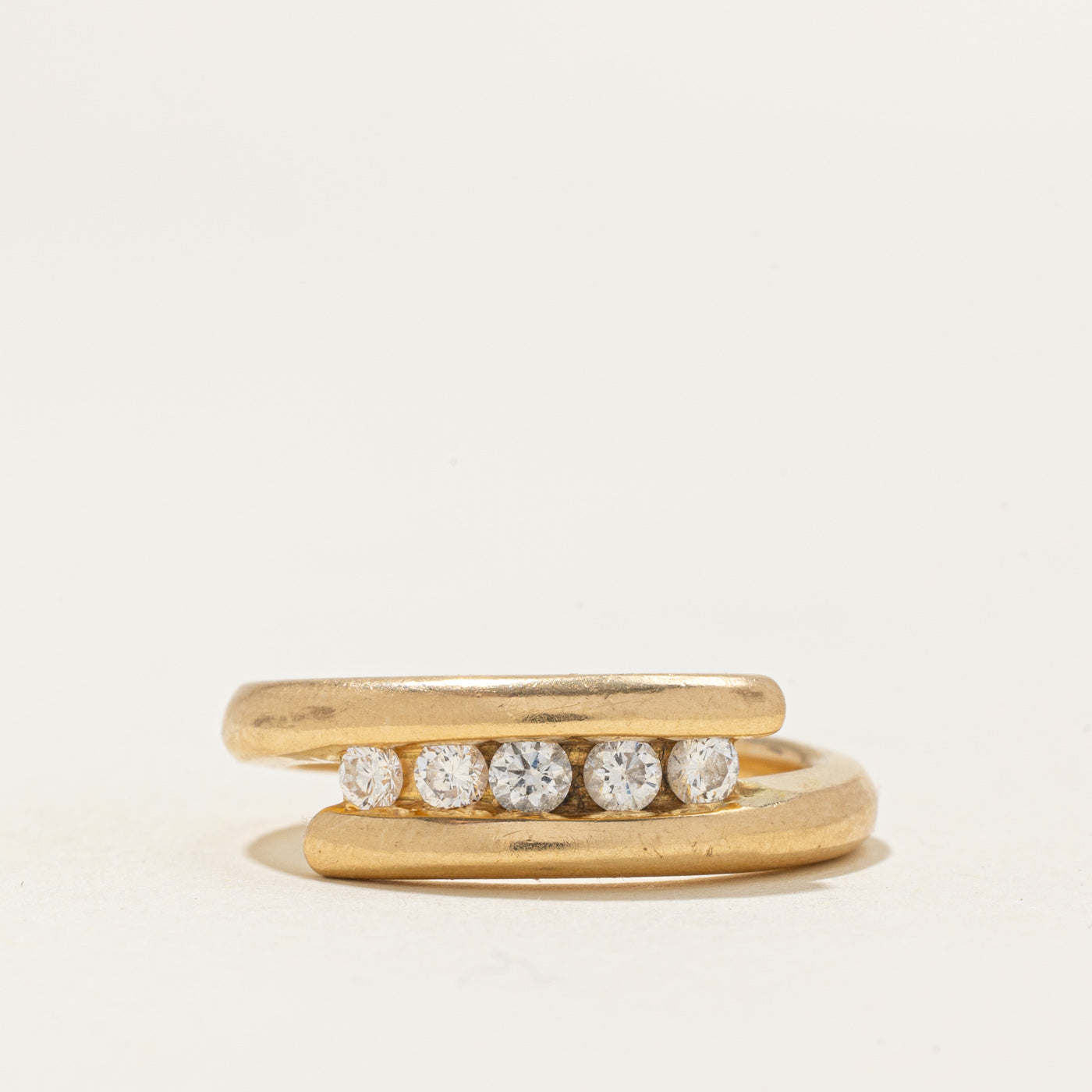 Five Stone Diamond Bypass Ring | 0.35ctw | SZ 6.75 |