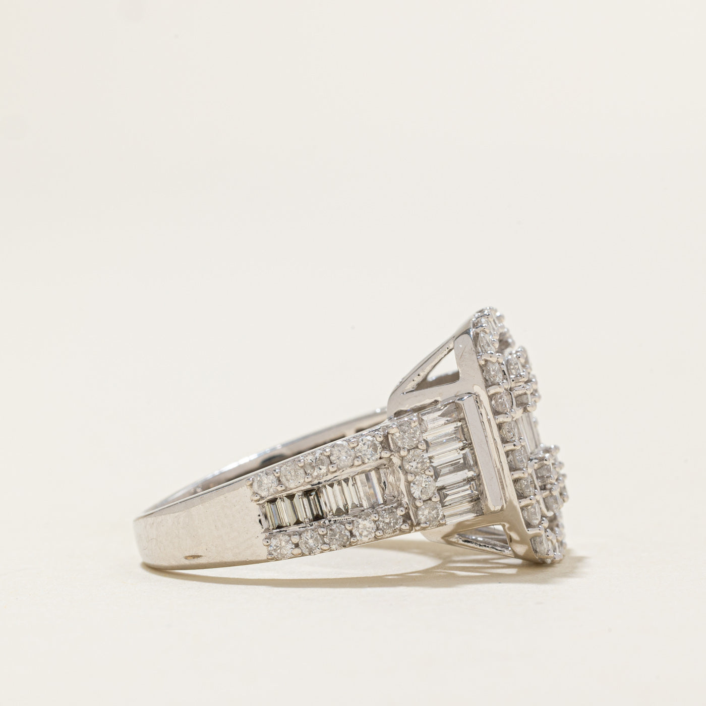 Diamond Cluster Halo Cocktail Ring | 1.62ctw | SZ 5.25 |