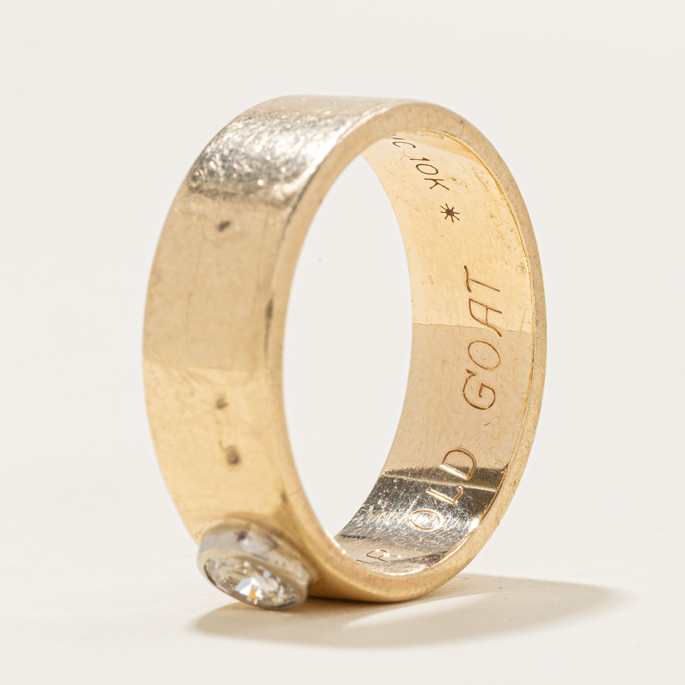 Bezel Set Solitaire Diamond Band | 0.4ct | SZ 10.25 |