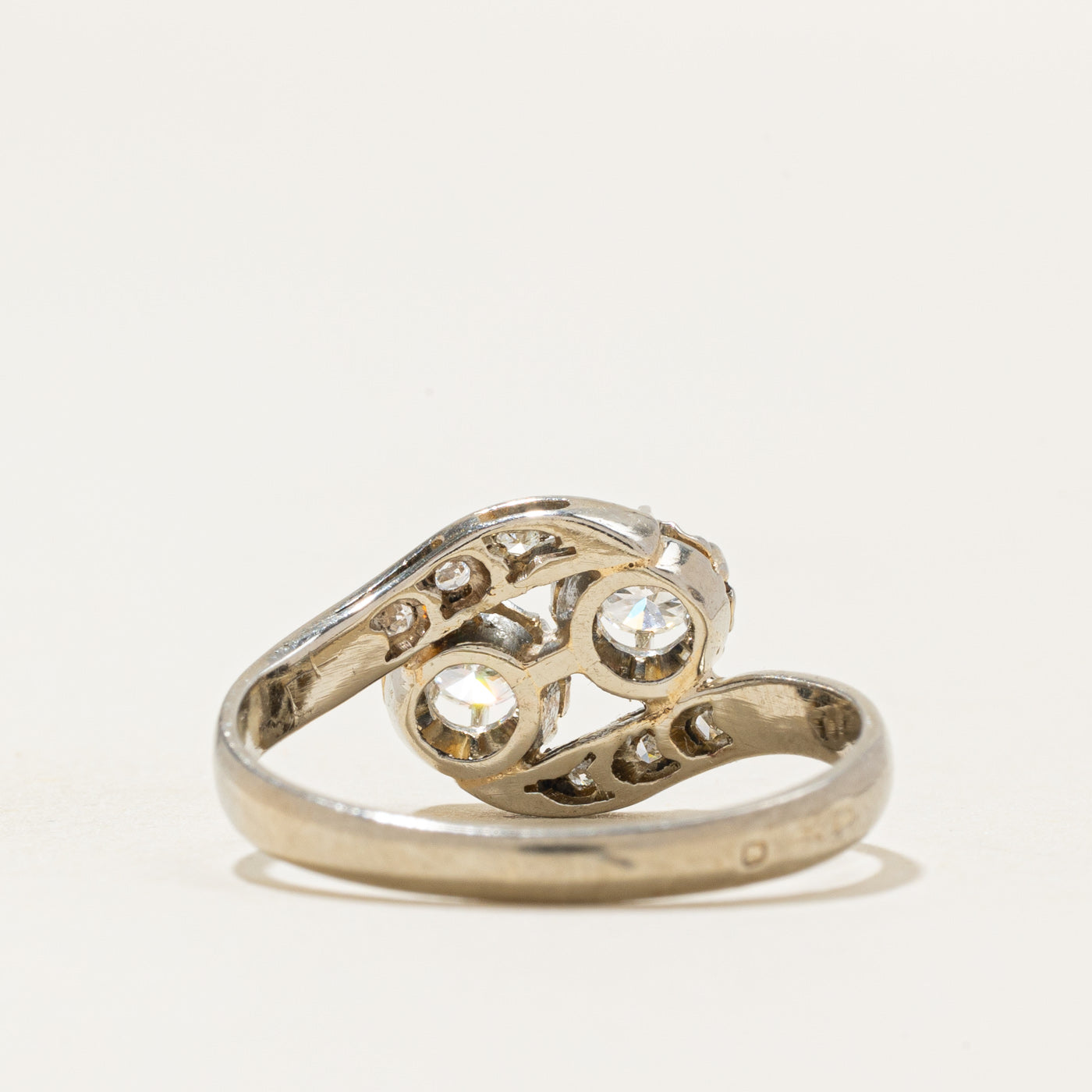 Illusion Set Diamond Bypass Ring | 0.35ctw | SZ 7.25 |