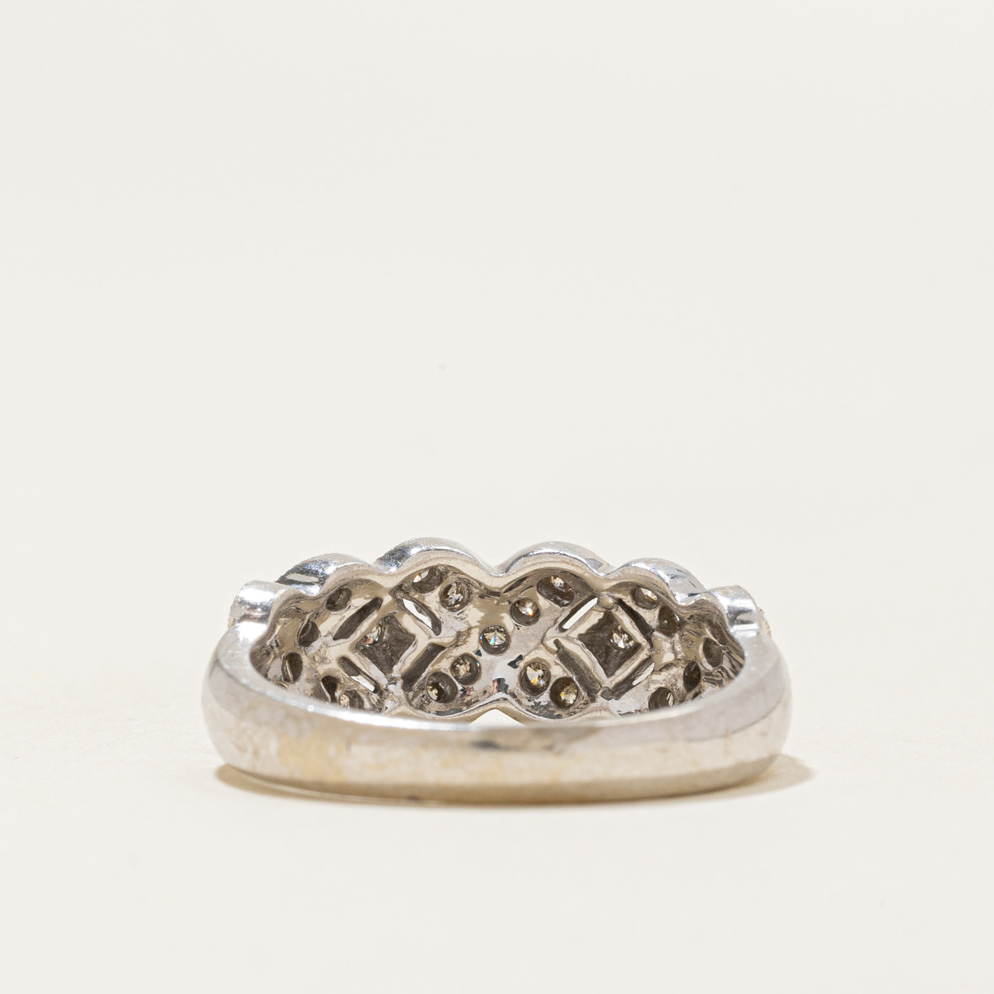 White Gold Diamond Woven Band | 0.25ctw | SZ 6.5 |