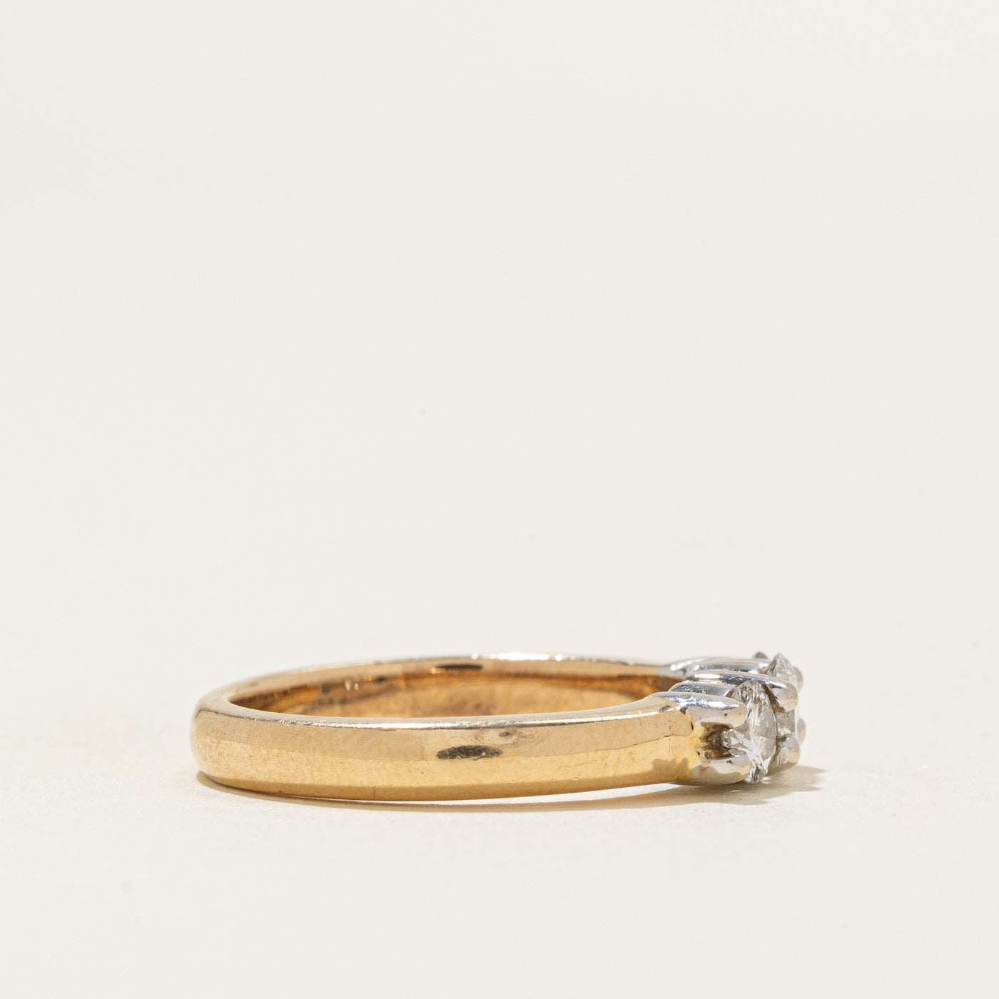 Three Stone Diamond Ring | 0.32ct, 0.4ctw | SZ 6.5 |