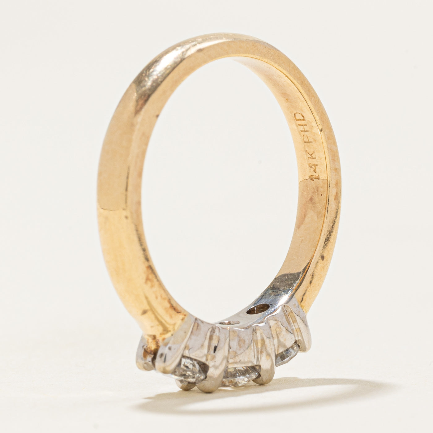 Three Stone Diamond Ring | 0.32ct, 0.4ctw | SZ 6.5 |