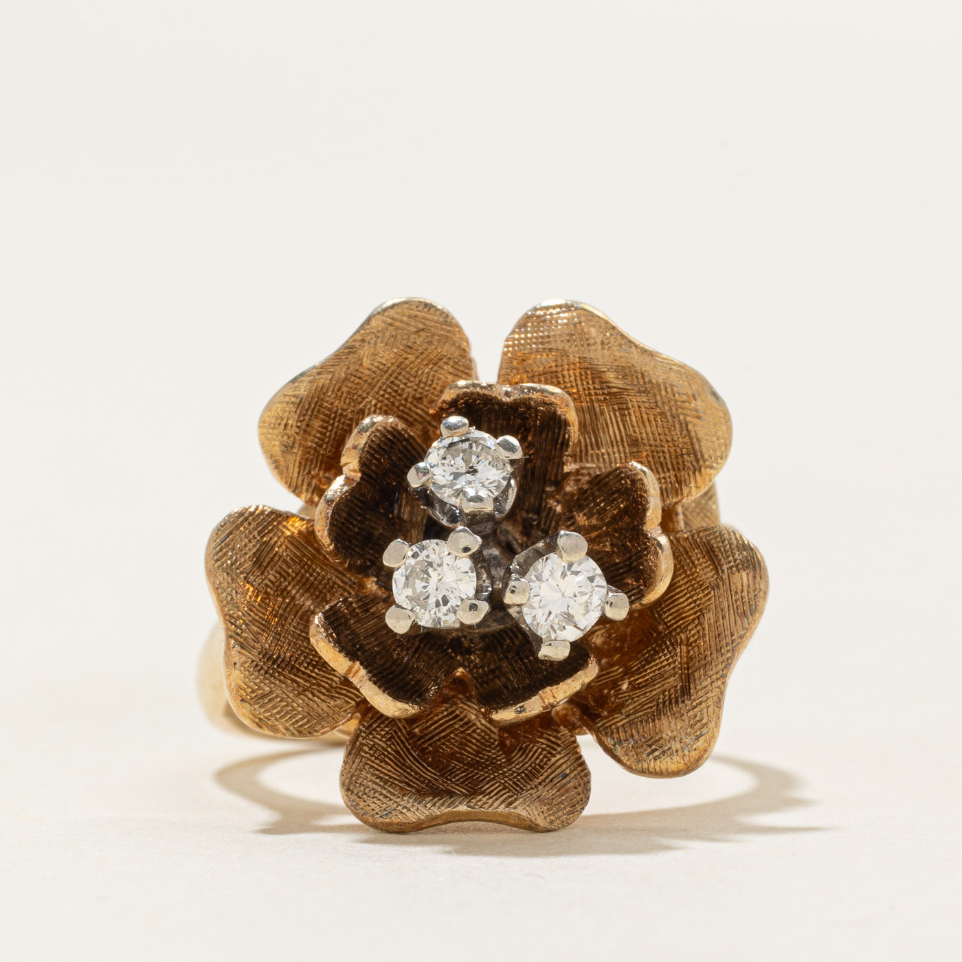 Diamond Flower Cocktail Ring | 0.23ctw | SZ 5.25 |