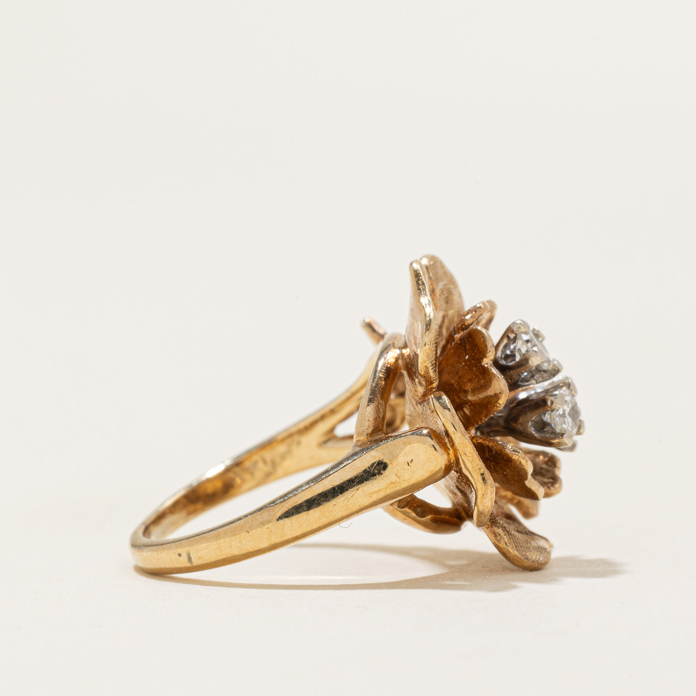 Diamond Flower Cocktail Ring | 0.23ctw | SZ 5.25 |