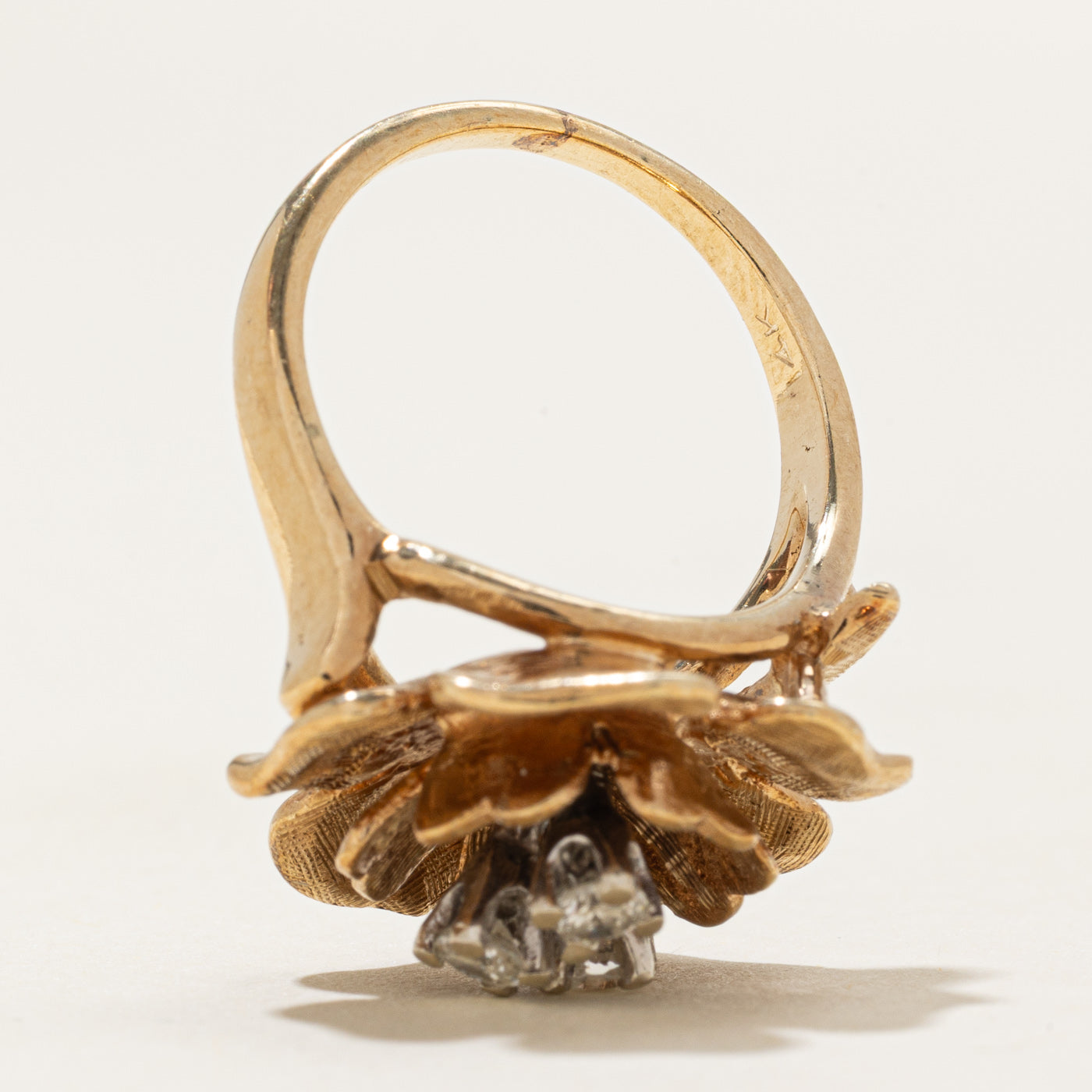 Diamond Flower Cocktail Ring | 0.23ctw | SZ 5.25 |