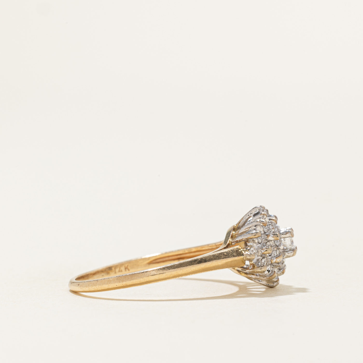 Diamond Petal Cluster Ring | 0.4ctw | SZ 7.5 |