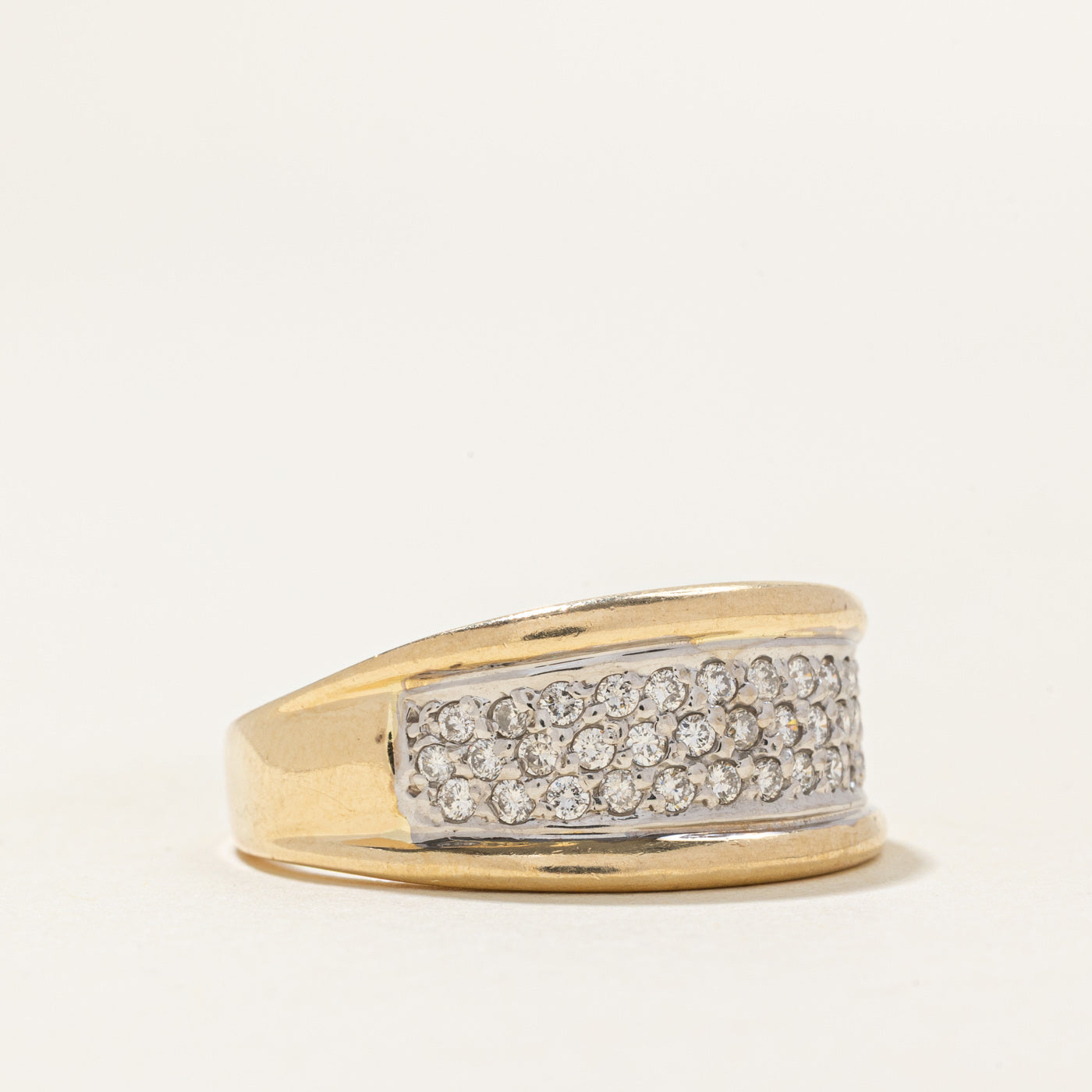 Pavé Set Diamond Wide Band | 0.37ctw | SZ 9.75 |