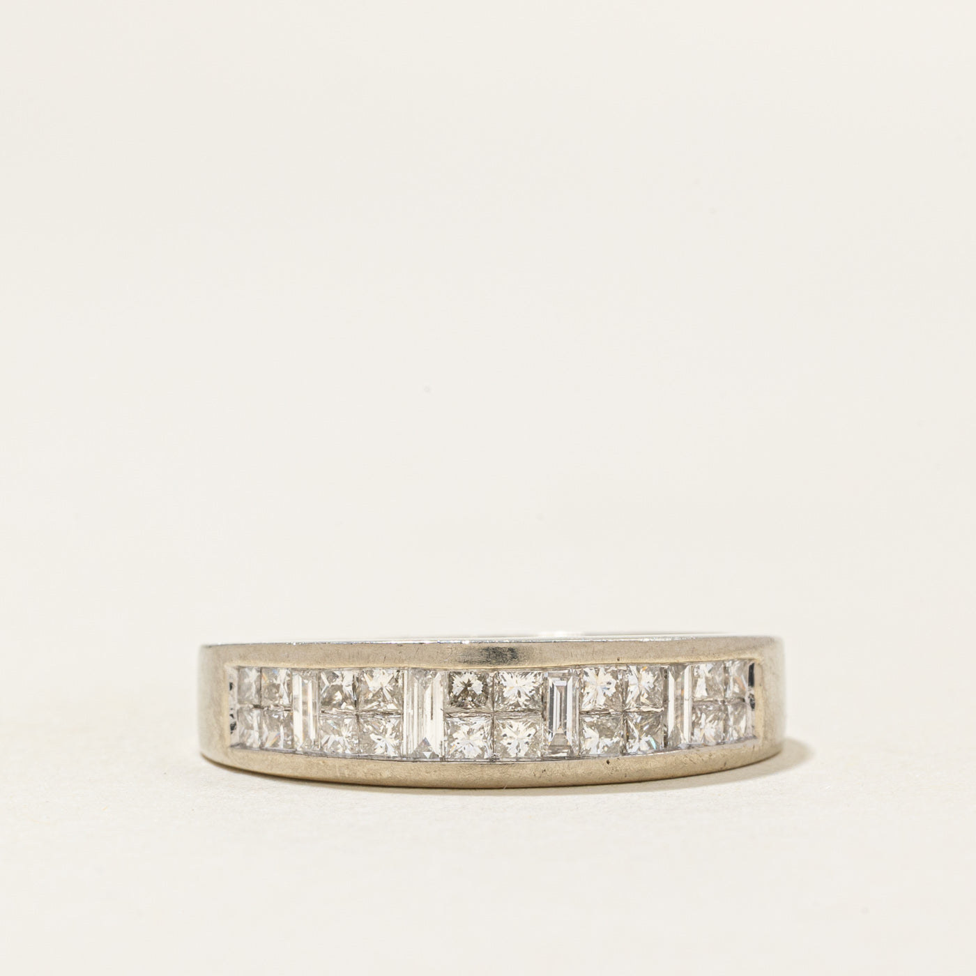 Mix Cut Semi Eternity Diamond Band | 0.8ctw | SZ 6.5 |