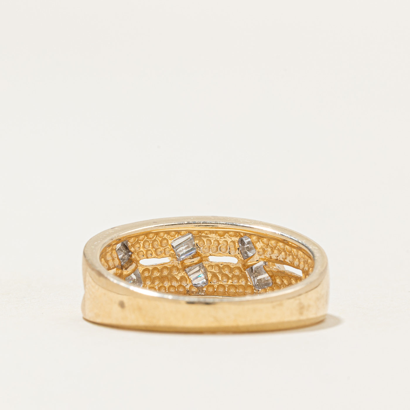 Diagonal Diamond Geometric Band | 0.2ctw | SZ 7.0 |