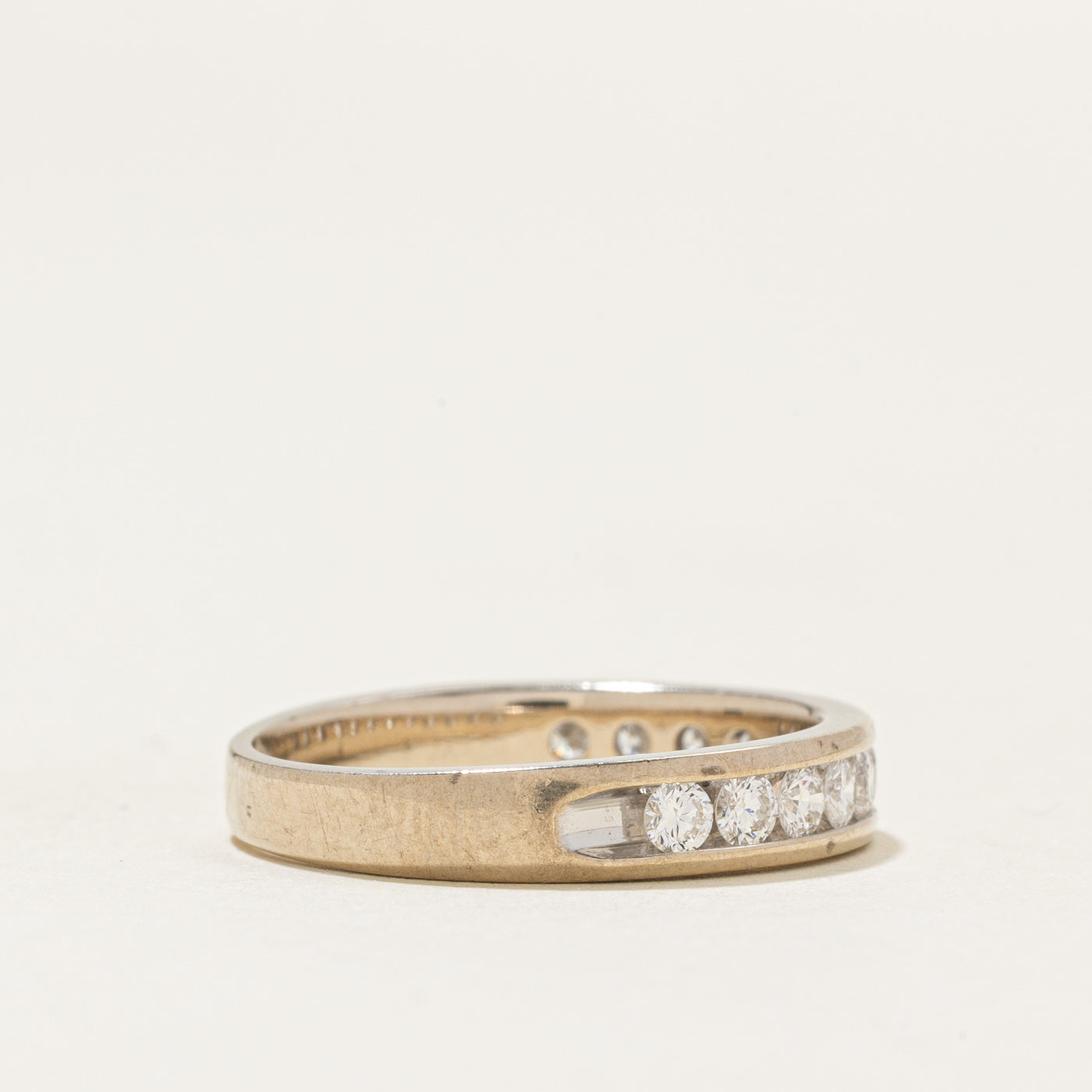 Channel Set Semi Eternity Diamond Band | 0.6ctw | SZ 6.5 |