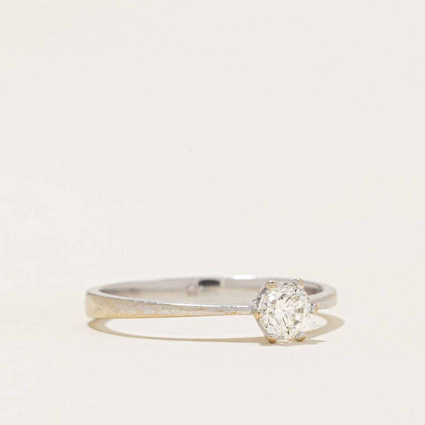 Solitaire Diamond Reverse Tapered Ring | 0.27ct | SZ 6.0 |