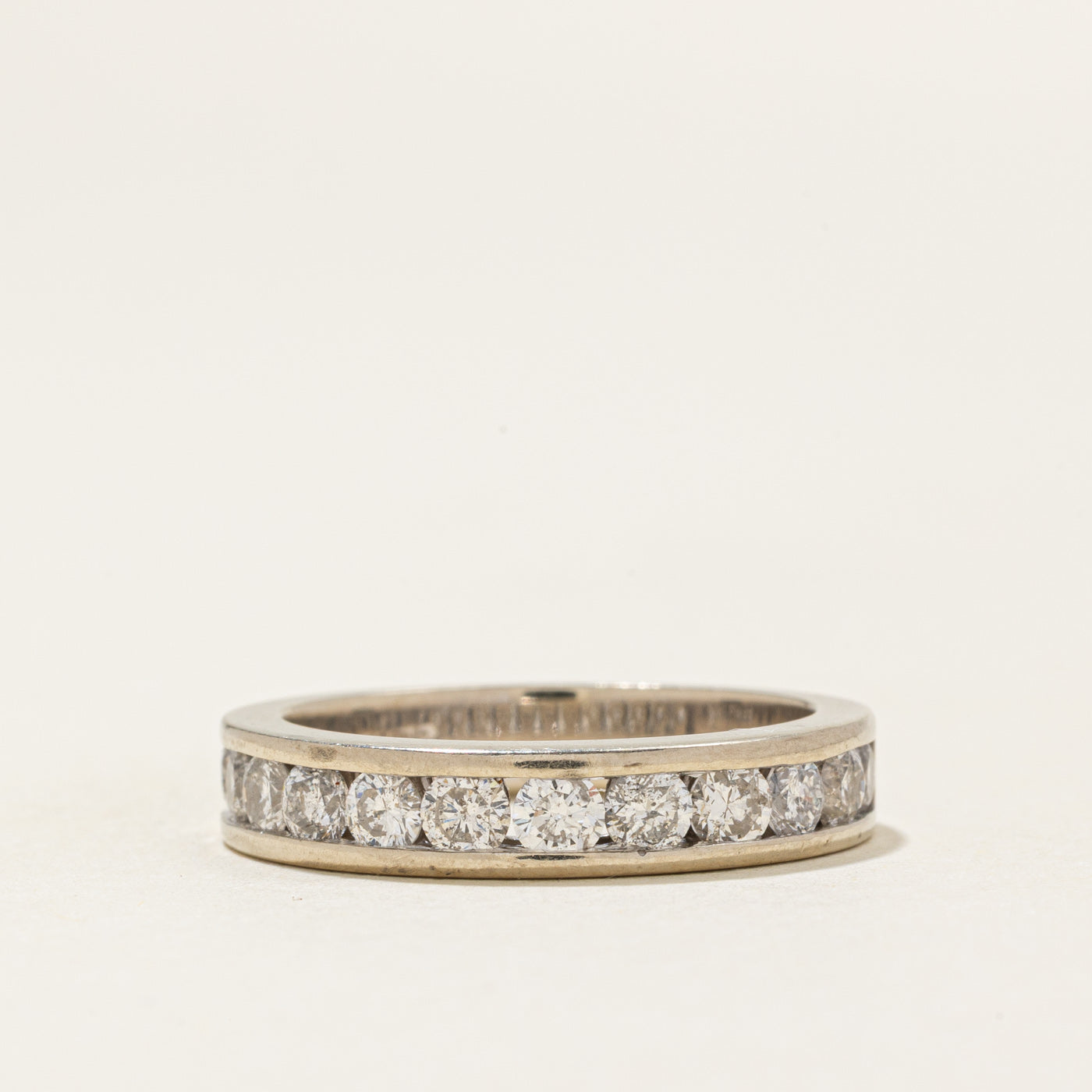 Channel Set Semi Eternity Diamond Band | 1.08ctw | SZ 6.75 |