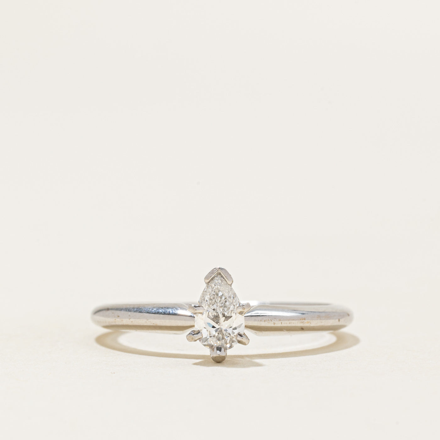 Pear Cut Solitaire Diamond Ring | 0.40ct VS1/VS2 F/G | SZ 8 |