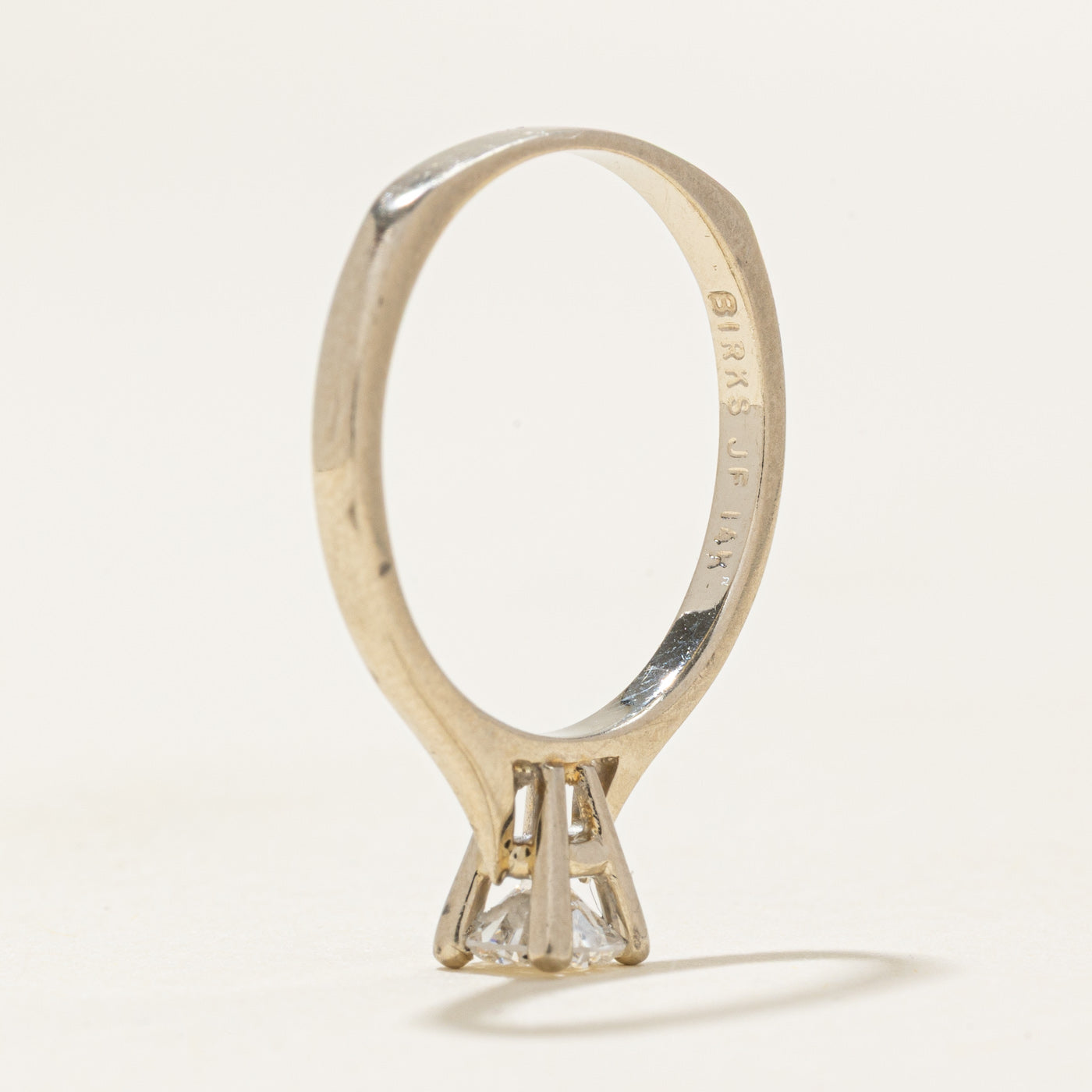 'Birks' High Set Solitaire Diamond Ring | 0.39ct | SZ 6.0 |