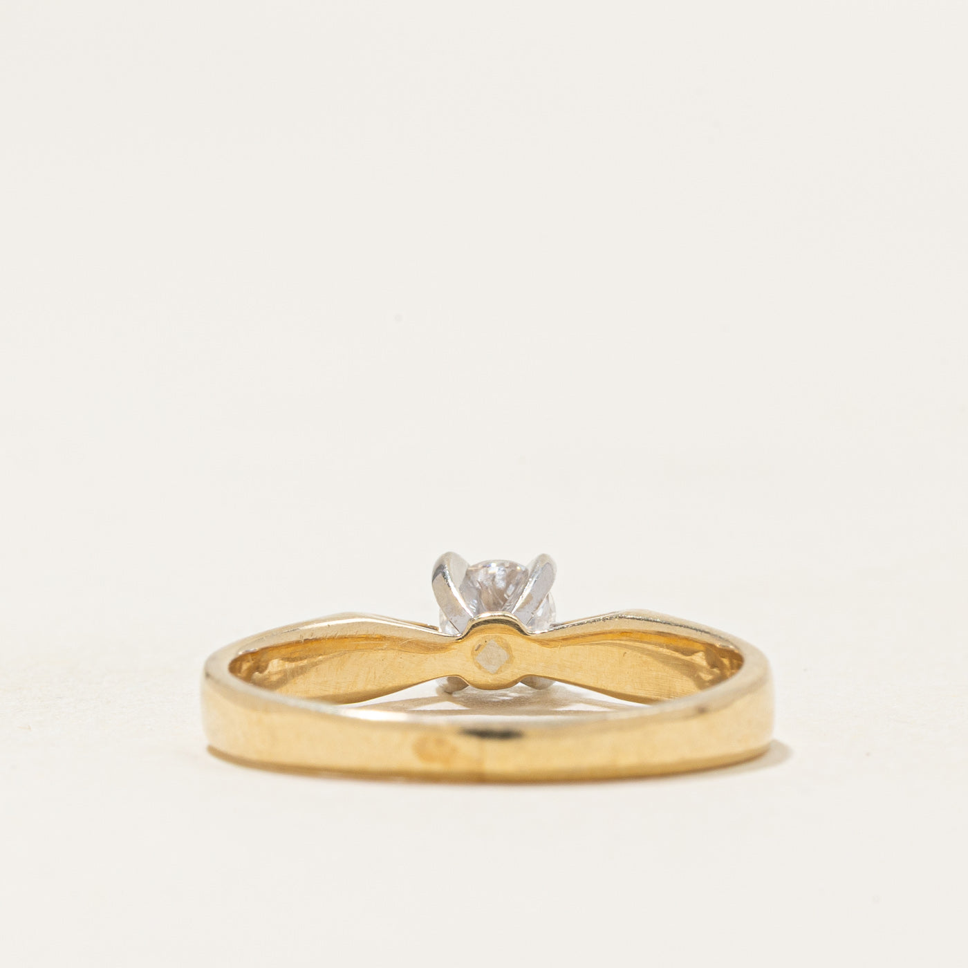 Solitaire Diamond Reverse Tapered Ring | 0.24ct | SZ 6.25 |