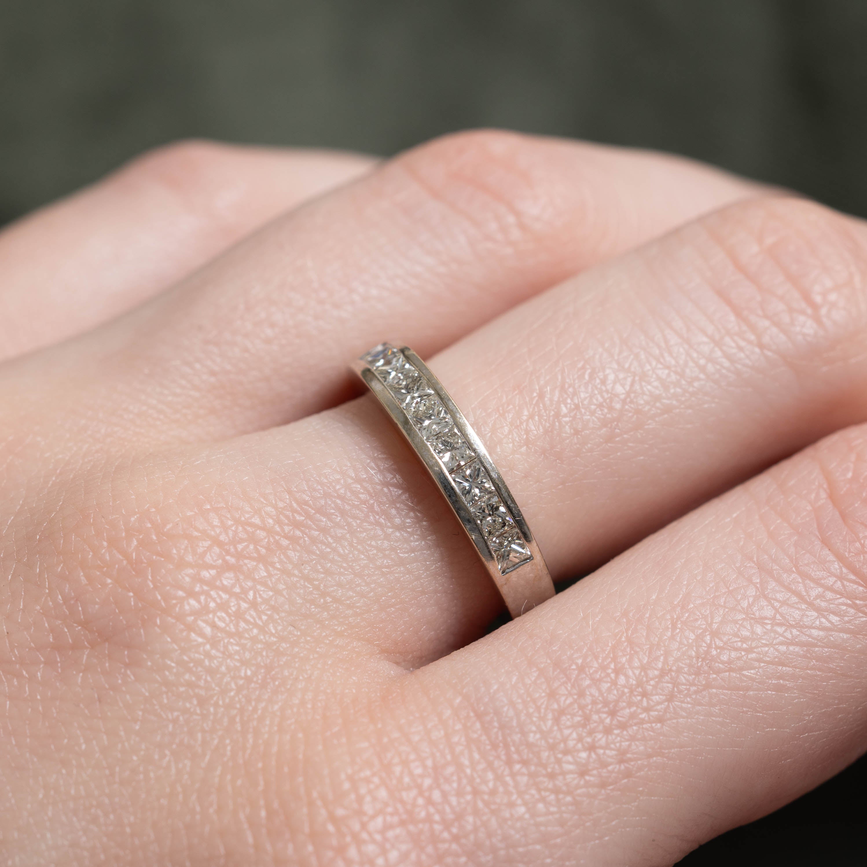 14k Semi Eternity Princess Cut Diamond Ring | 1.00ctw | SZ 6