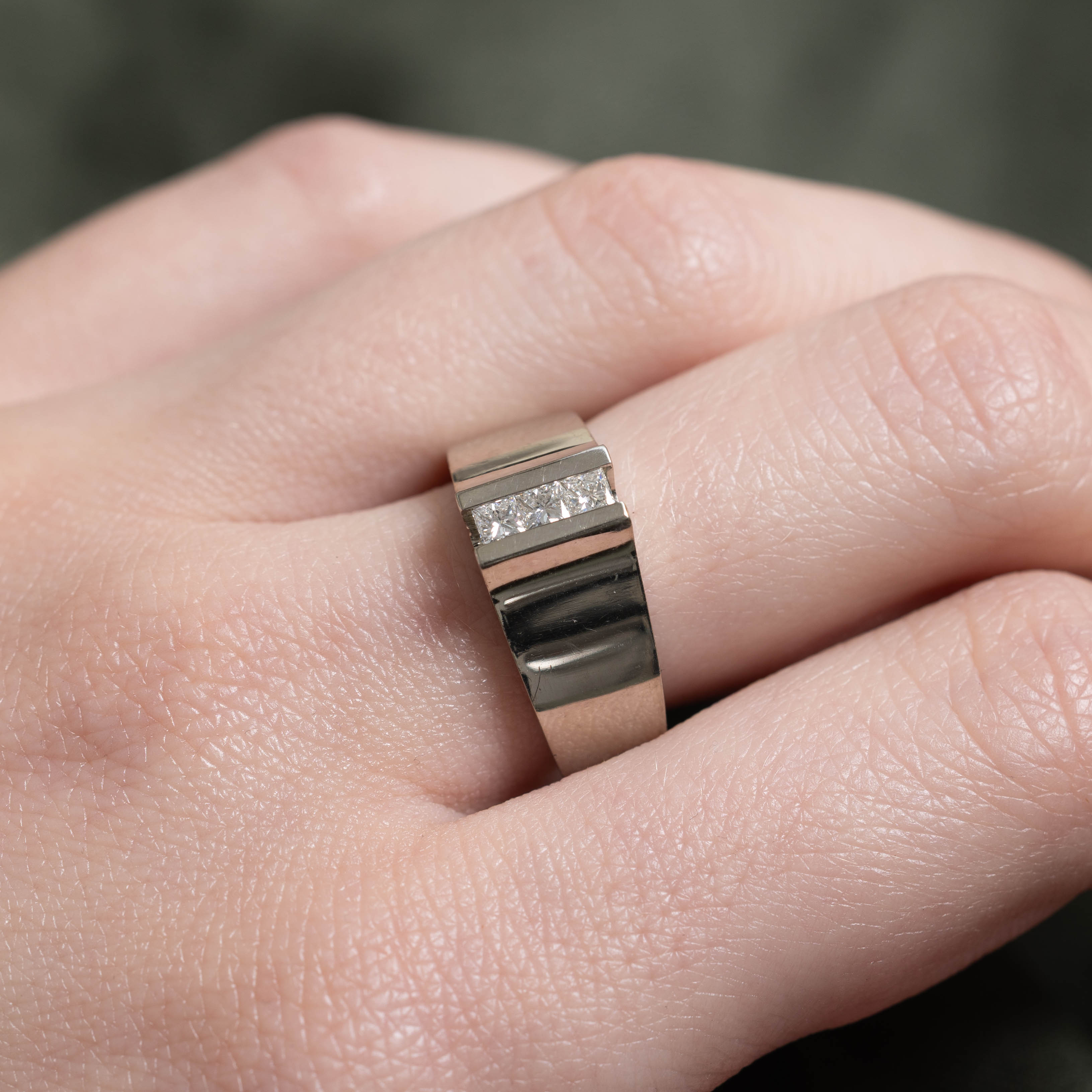 14k Princess Cut Diamond Column Ring | 0.30ctw | SZ 7.25