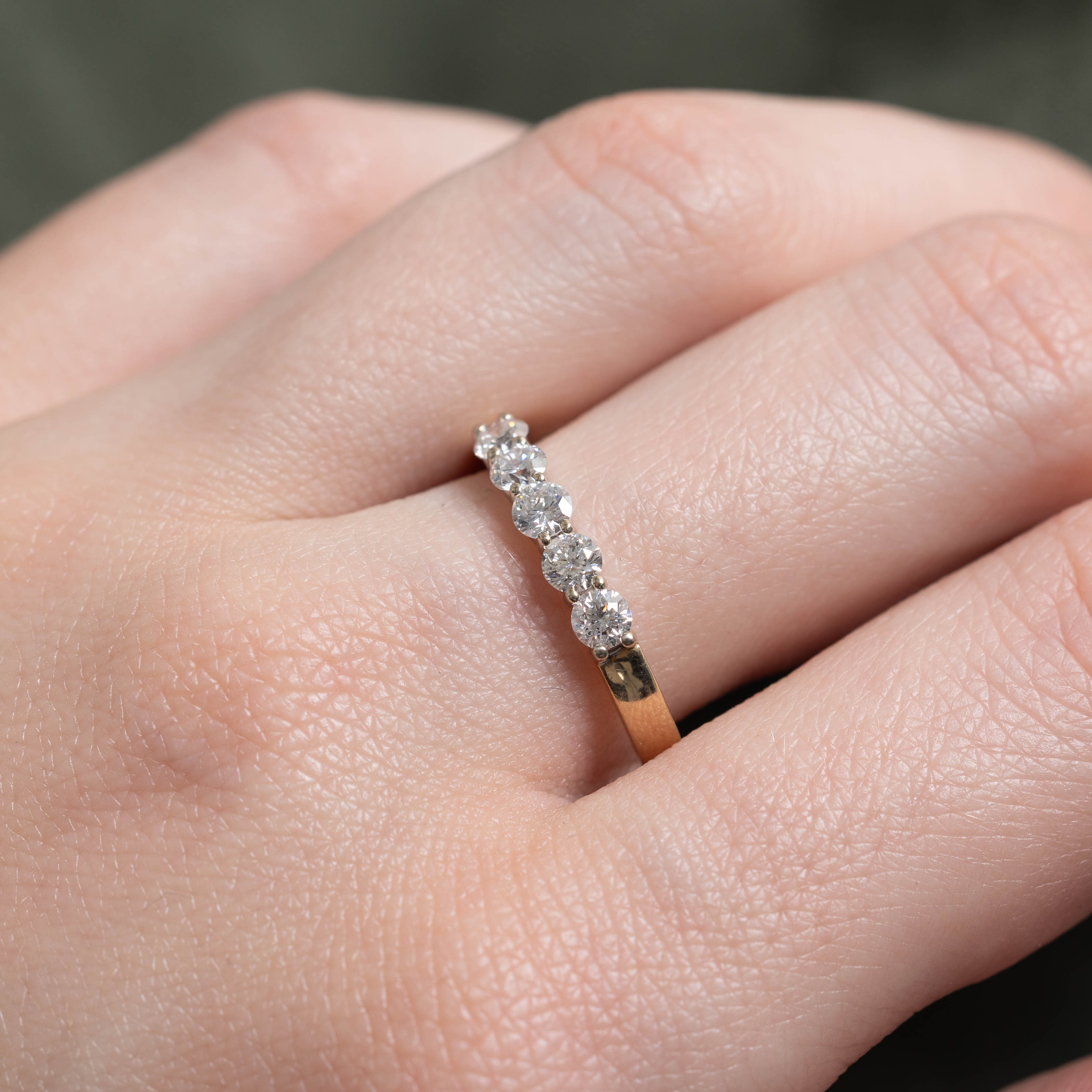 14k Five Stone Diamond Band | 0.56ctw | SZ 8
