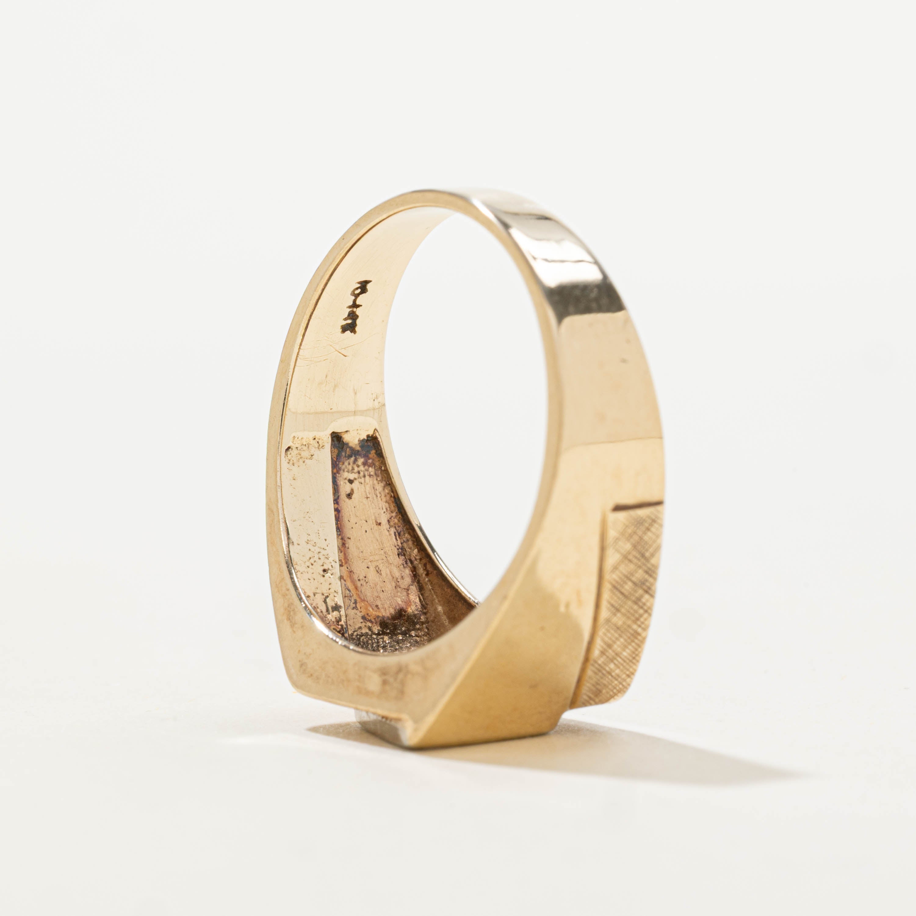 10k Diamond Diagram Grid Ring | 0.14ctw | SZ 10.25