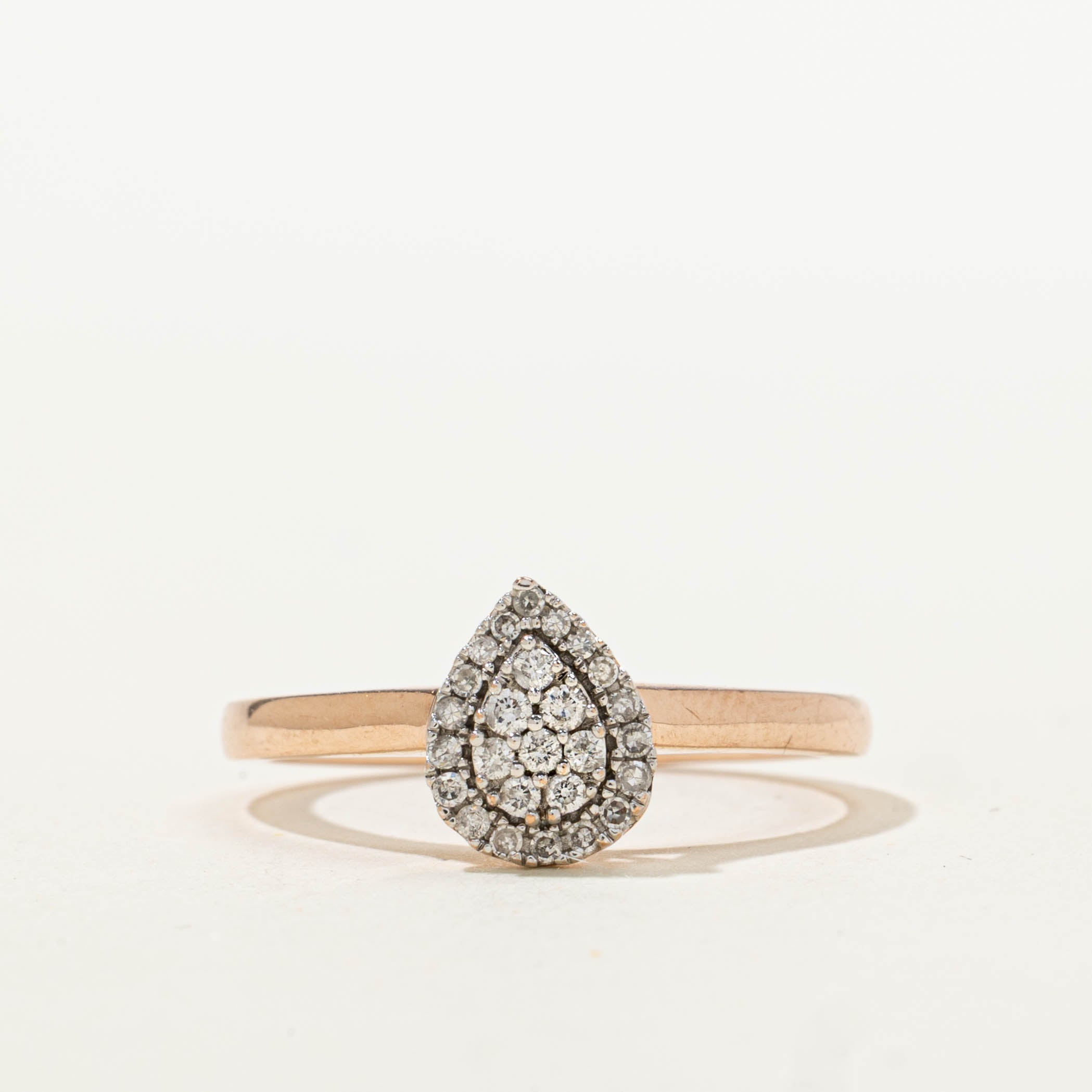 10k Diamond Pear Cluster Ring | 0.15ctw | SZ 7.25
