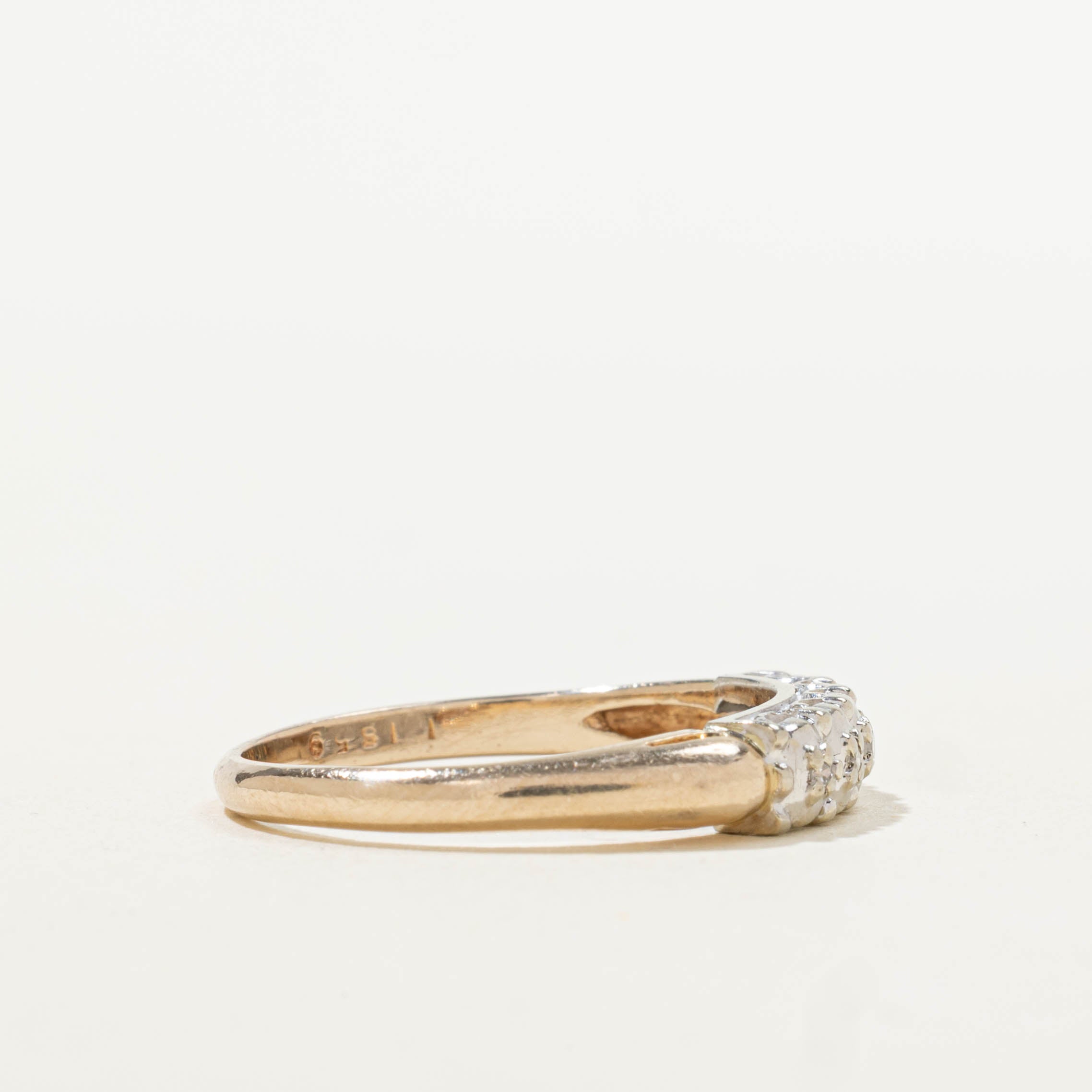 14k Five Stone Illusion Set Diamond Ring | 0.06ctw | SZ 8.25
