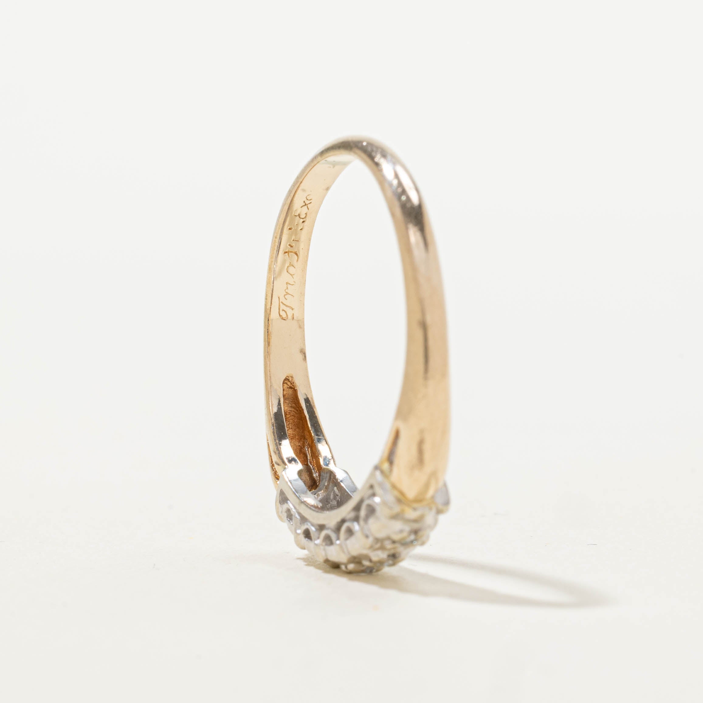 14k Five Stone Illusion Set Diamond Ring | 0.06ctw | SZ 8.25