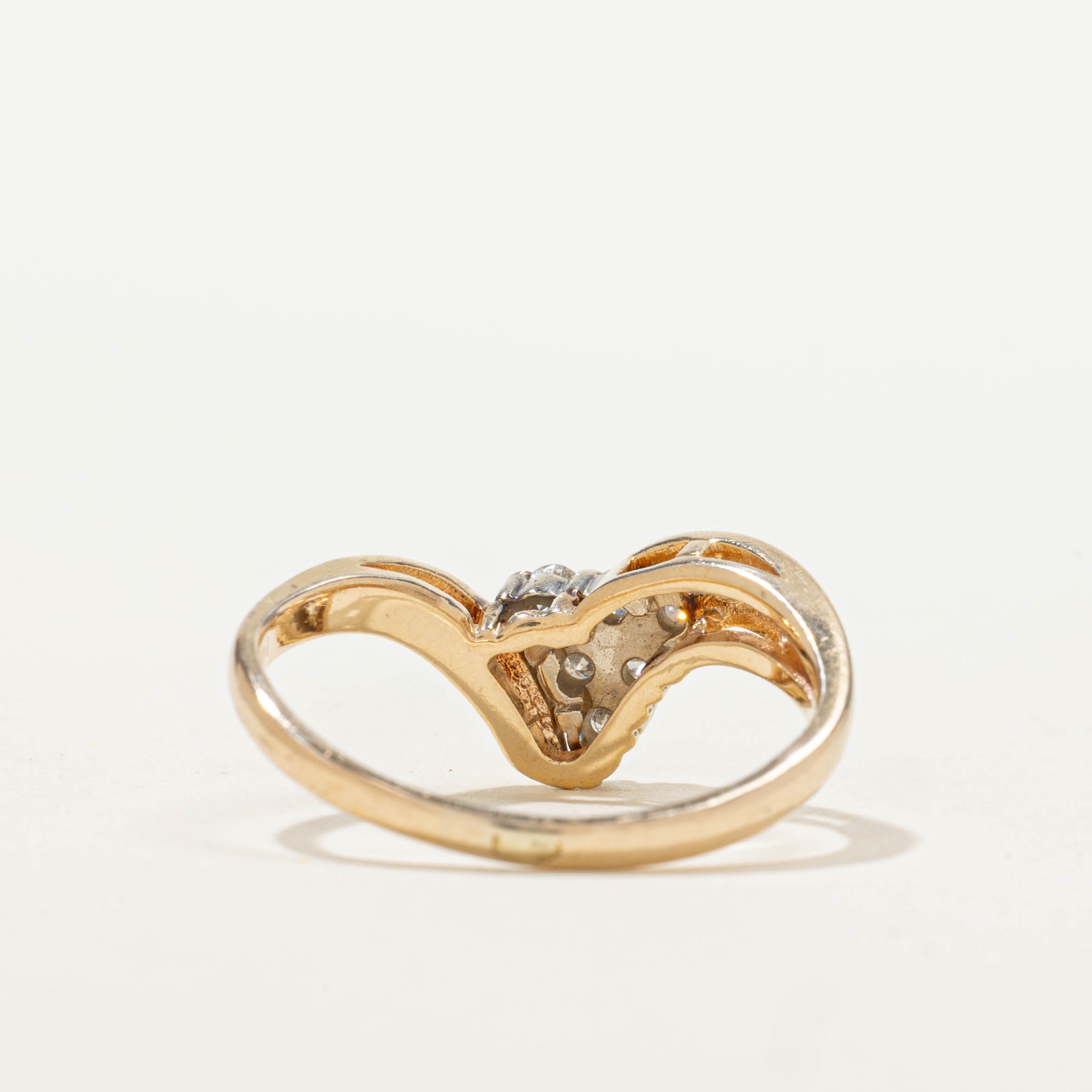14k Diamond Triangle Cluster Ring | 0.21ctw | SZ 7