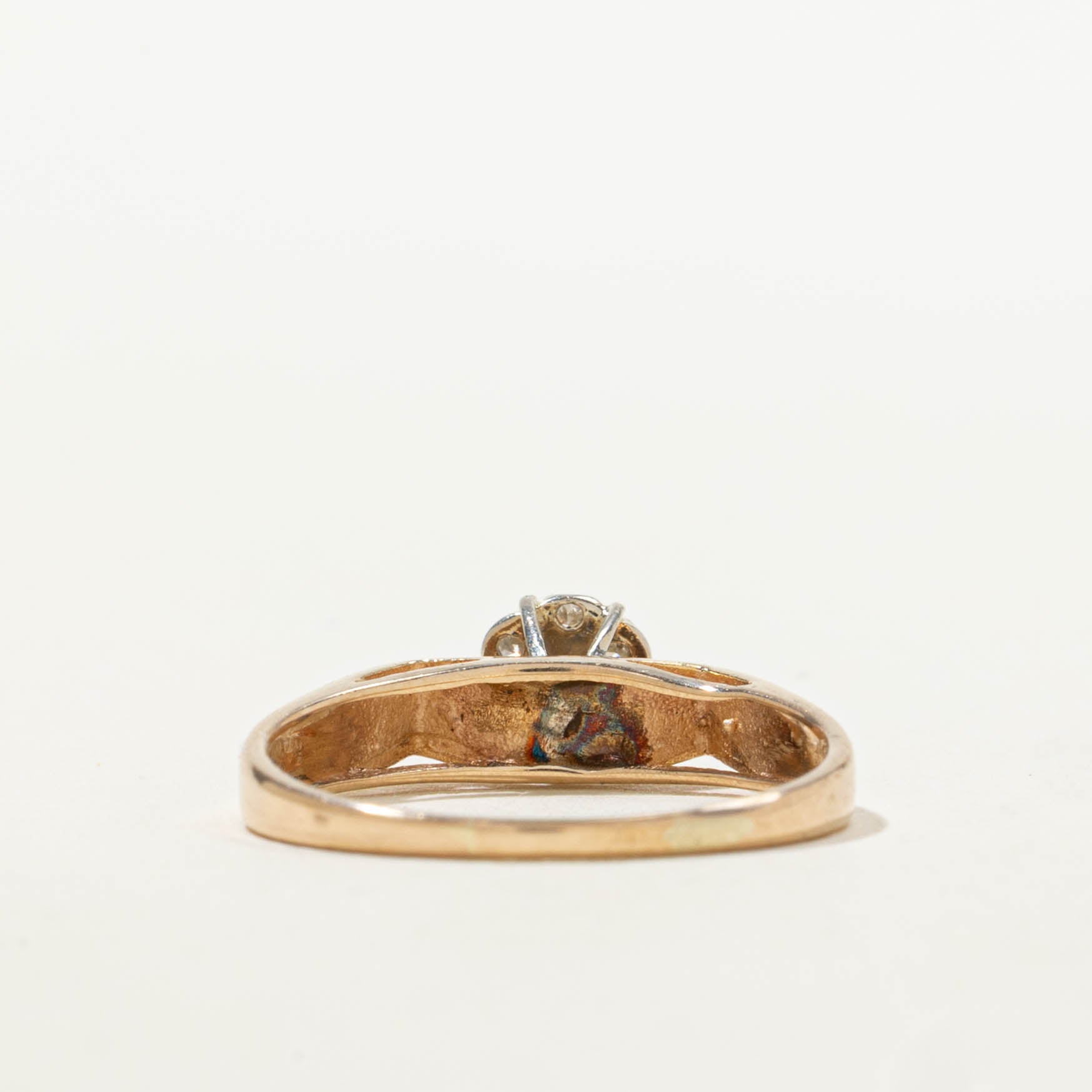 14k Diamond Daisy Cluster Cathedral Ring | 0.10ctw | SZ 6