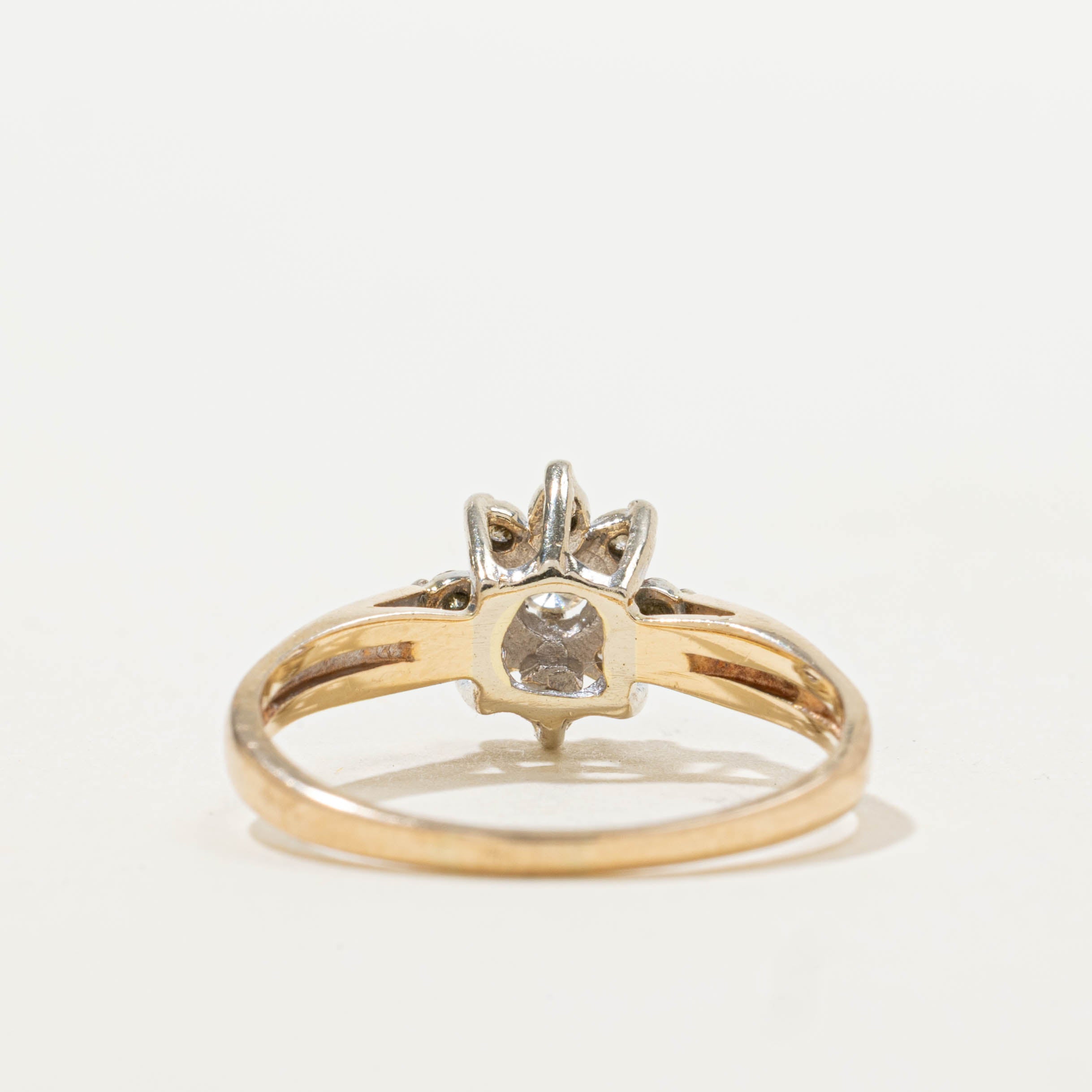 14k Diamond Petal Cluster Ring | 0.18ctw | SZ 6