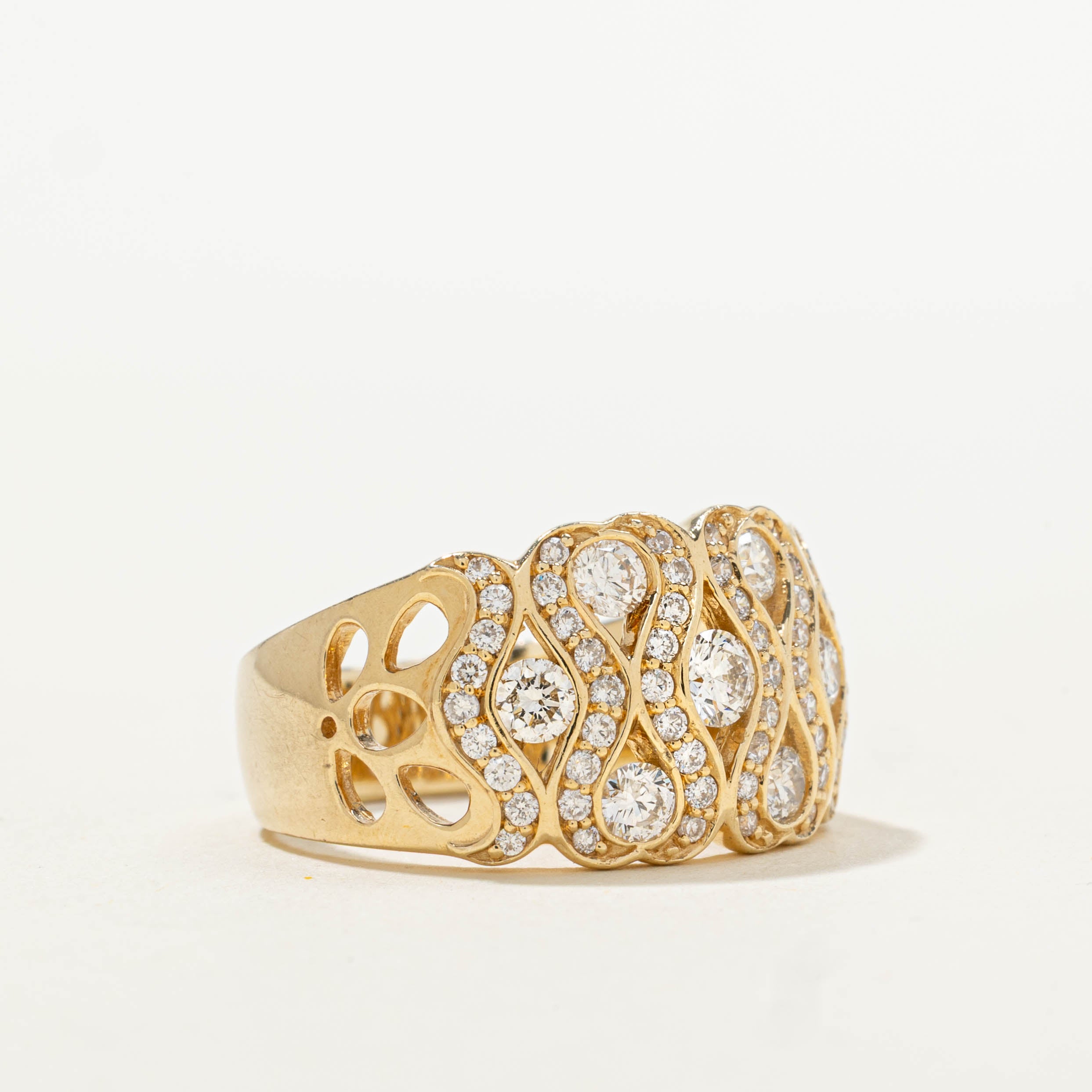 14k Diamond Infinity Openwork Ring | 0.48ctw | SZ 6.75