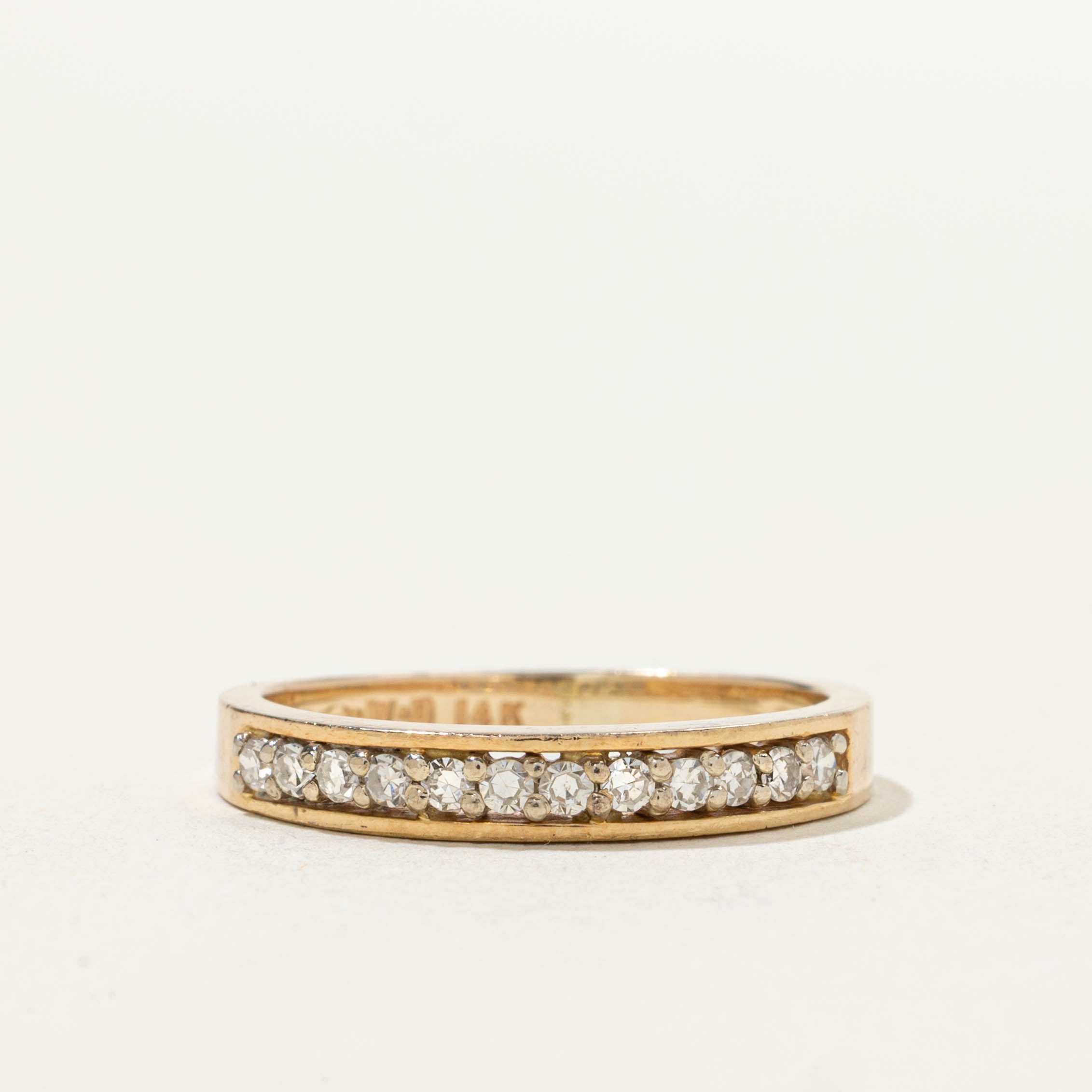 14k Semi Eternity Diamond Band | 0.18ctw | SZ 5.25