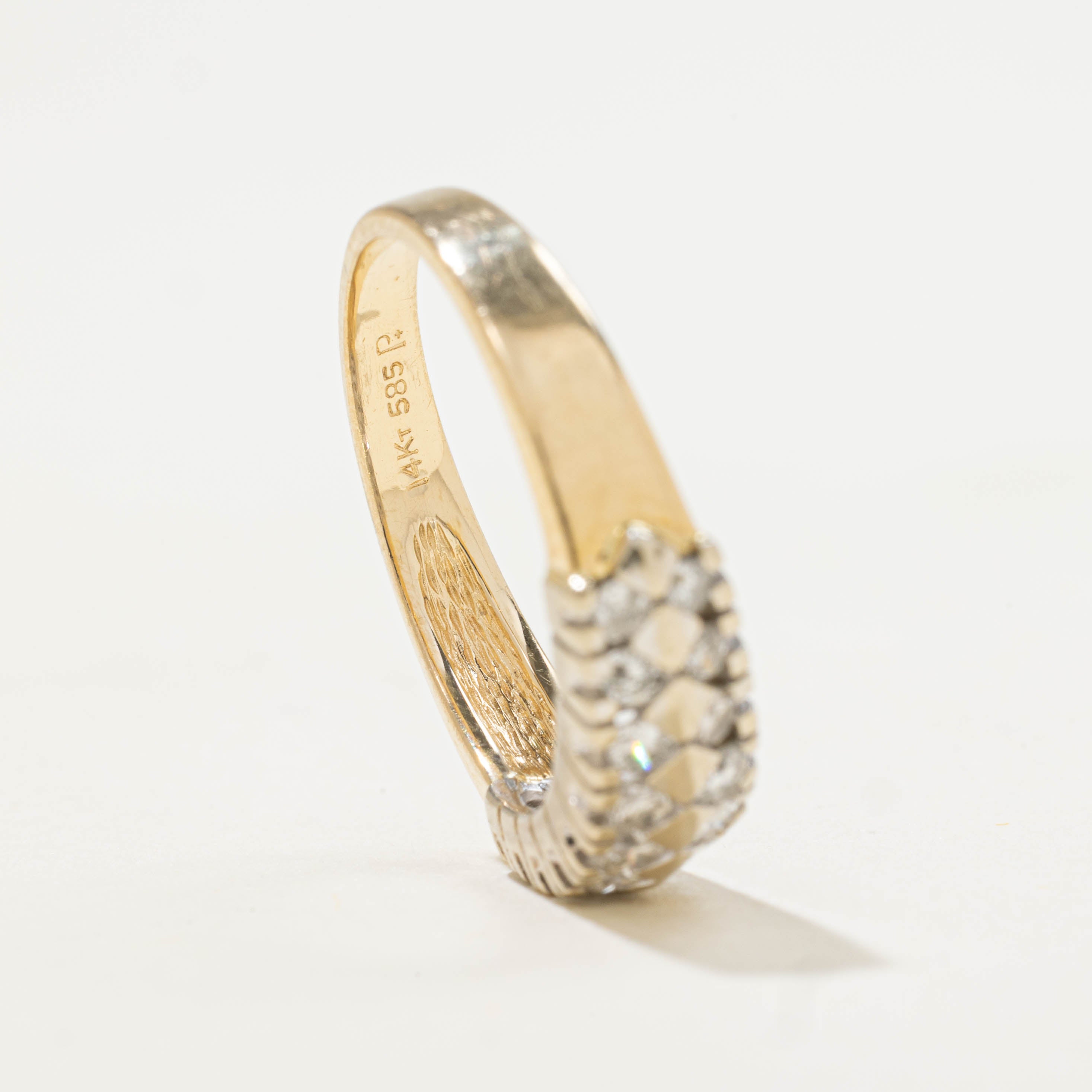 14k Multi Row Diamond Dome Ring | 0.54ctw | SZ 6.5