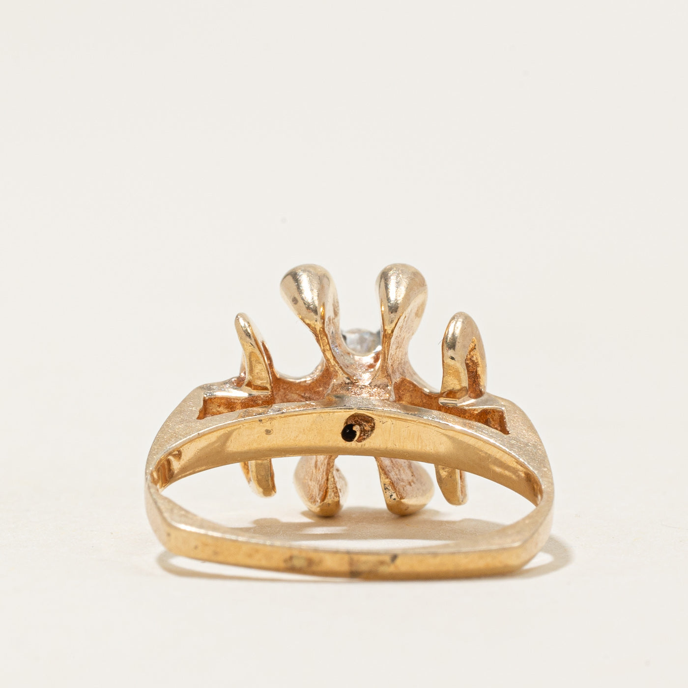 Solitaire Diamond Abstract Ring | 0.12ct | SZ 4.5 |