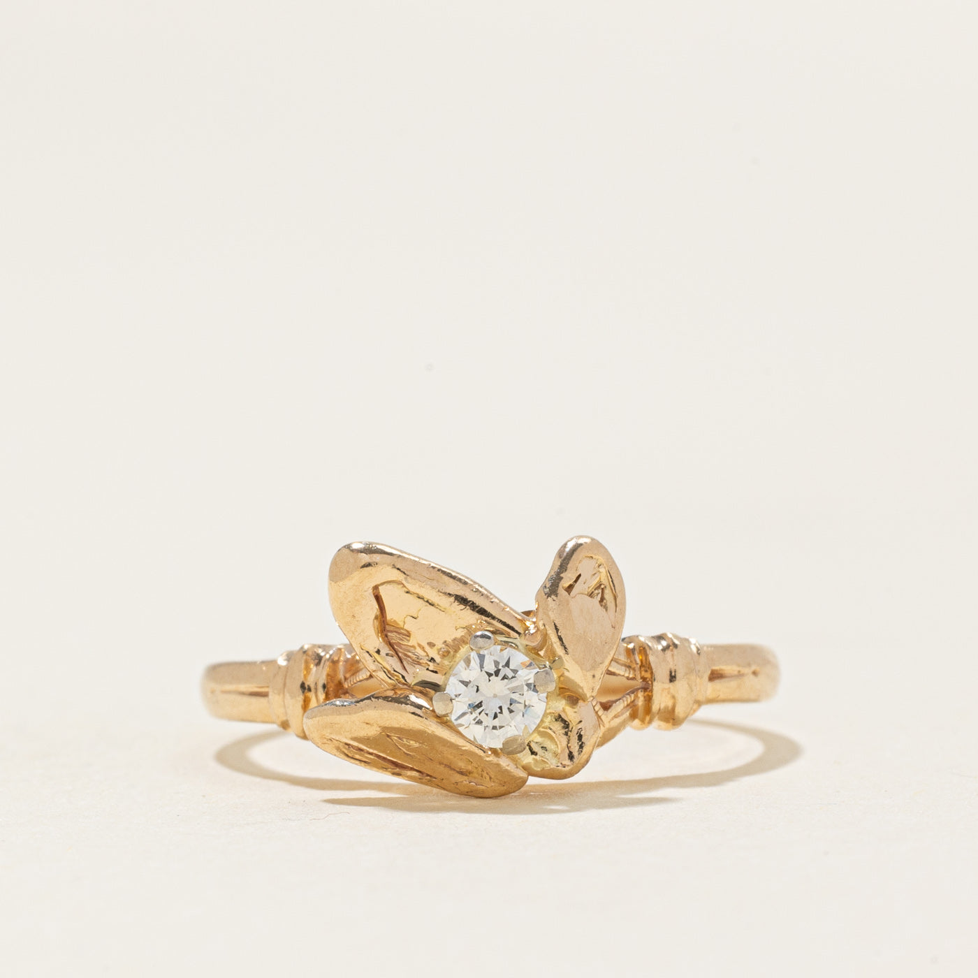 Diamond Abstract Floral Design Ring | 0.11ct | SZ 5.0 |