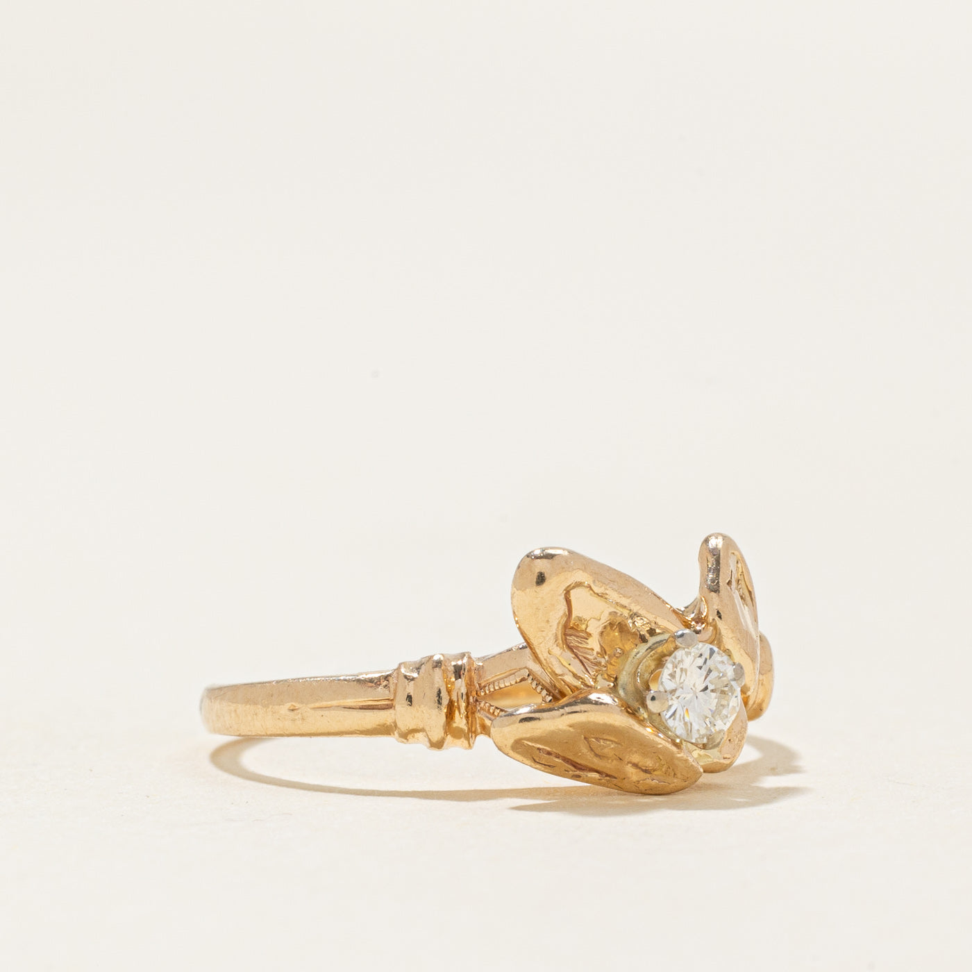 Diamond Abstract Floral Design Ring | 0.11ct | SZ 5.0 |