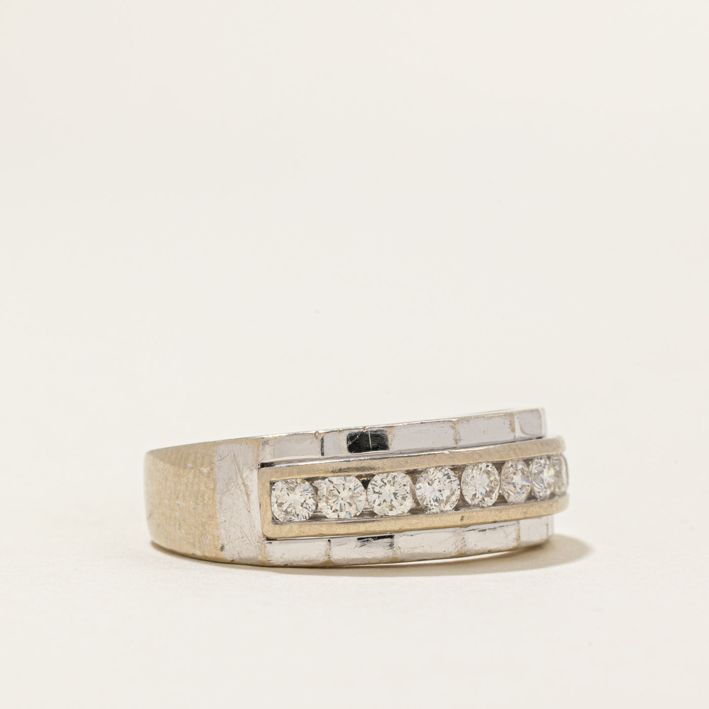Channel Set Diamond Grooved Band | 0.74ctw | SZ 10.25 |