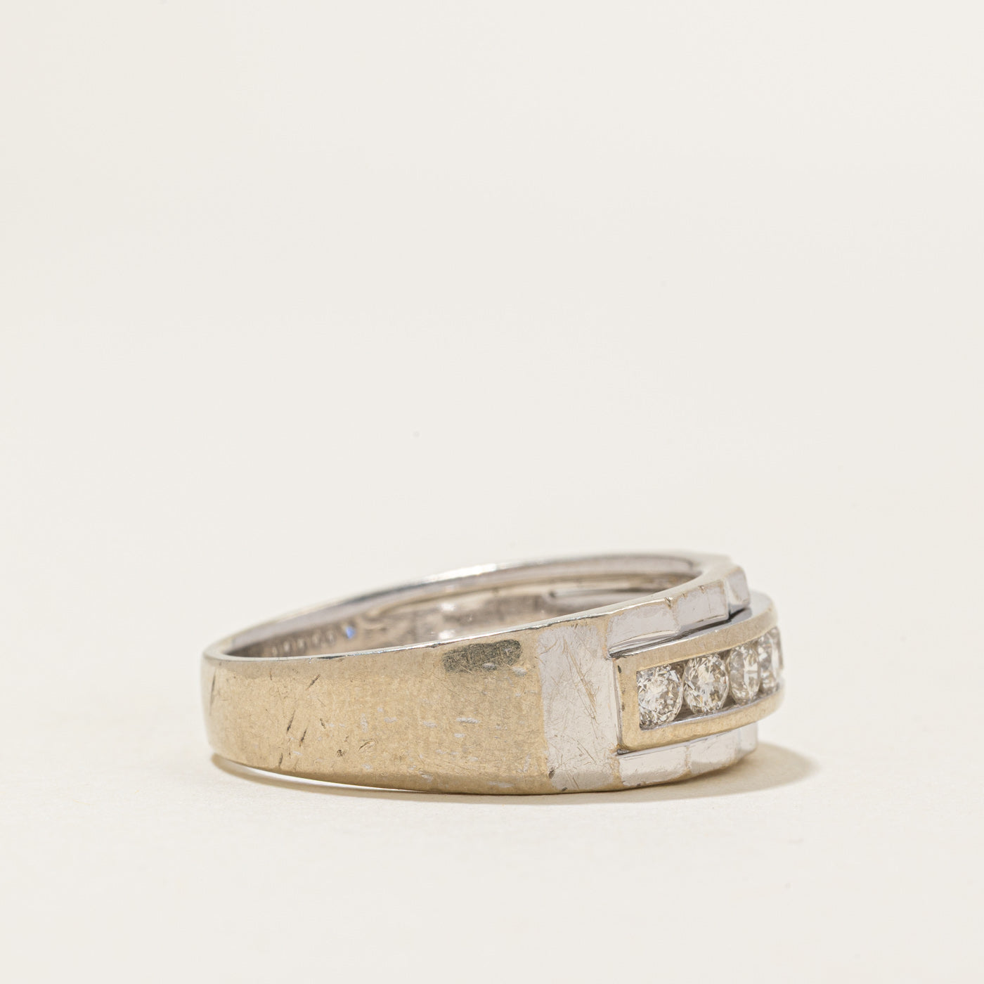 Channel Set Diamond Grooved Band | 0.74ctw | SZ 10.25 |