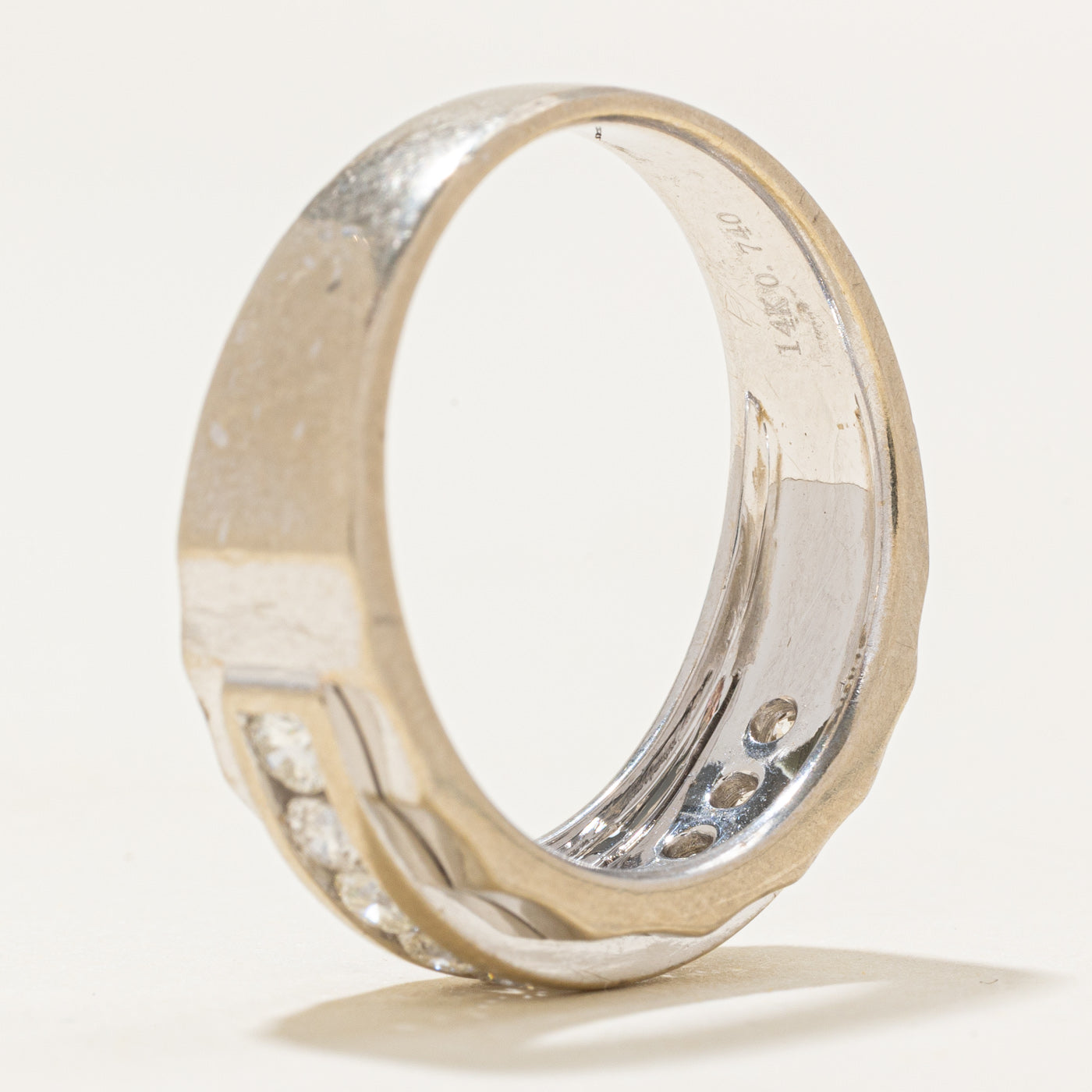 Channel Set Diamond Grooved Band | 0.74ctw | SZ 10.25 |