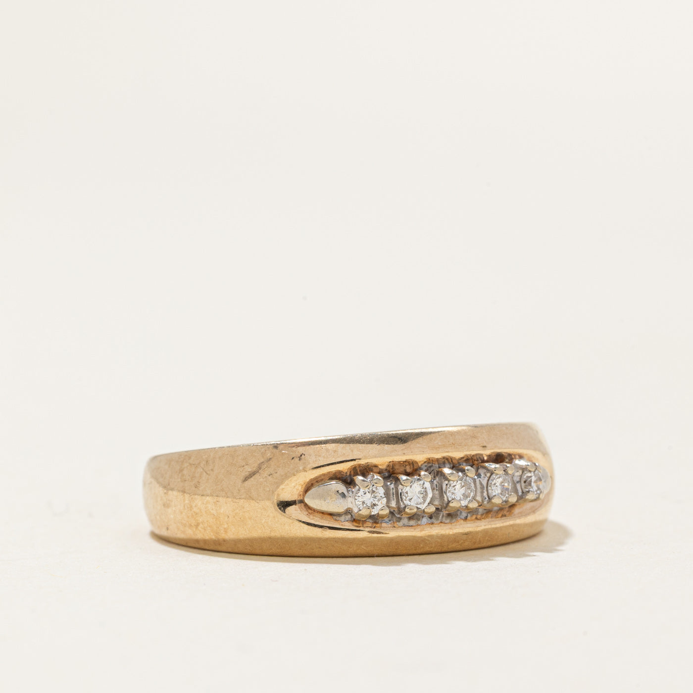 Bague cinq diamants | 0,08 ct au total | Taille 10,0 |