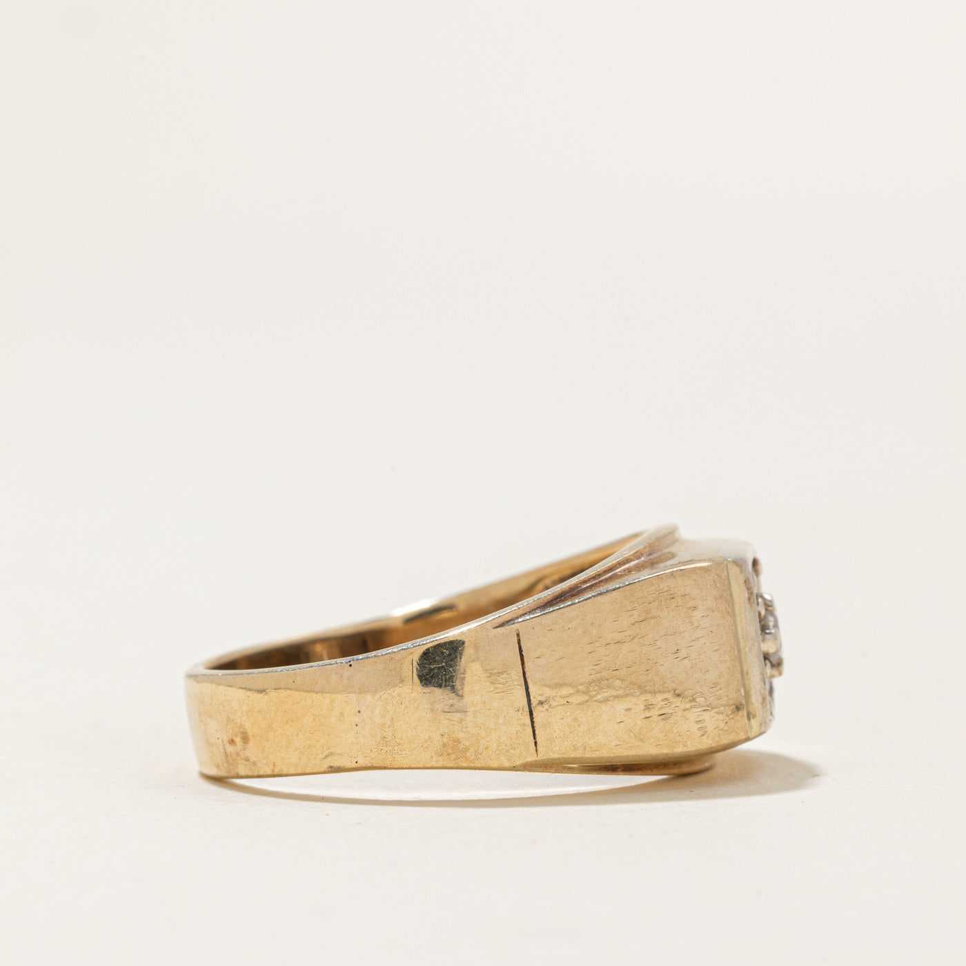 Diamond Square Cluster Signet Ring | 0.17ctw | SZ 10.25 |