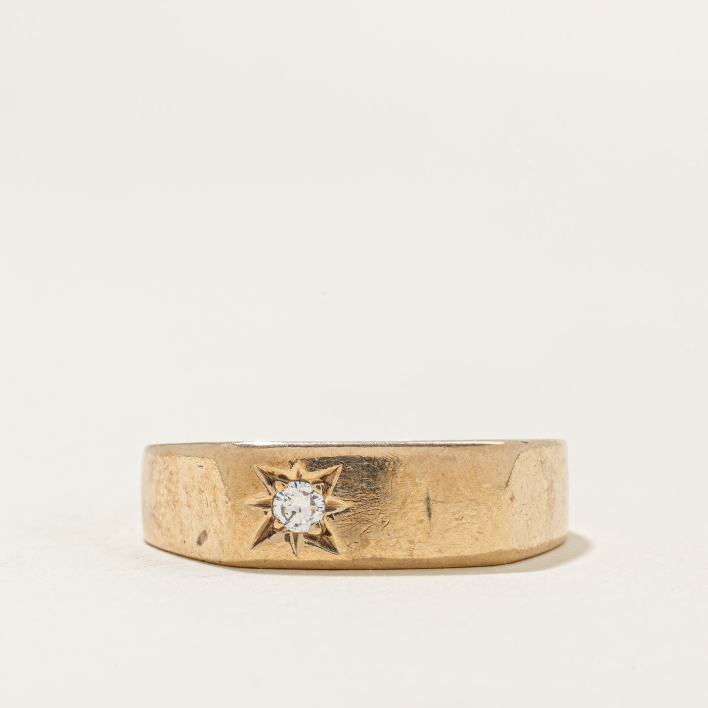 Star Set Diamond Euro Shank Band | 0.08ct | SZ 9.75 |