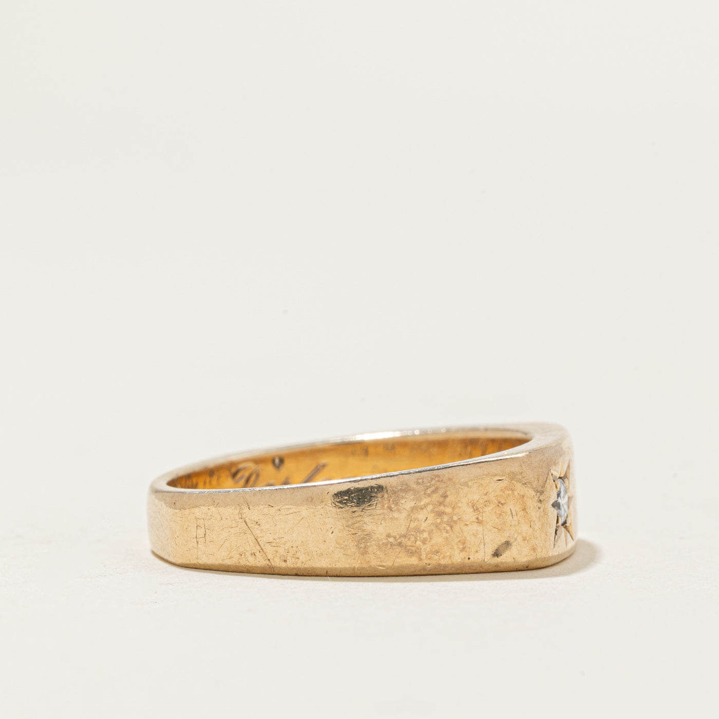 Star Set Diamond Euro Shank Band | 0.08ct | SZ 9.75 |