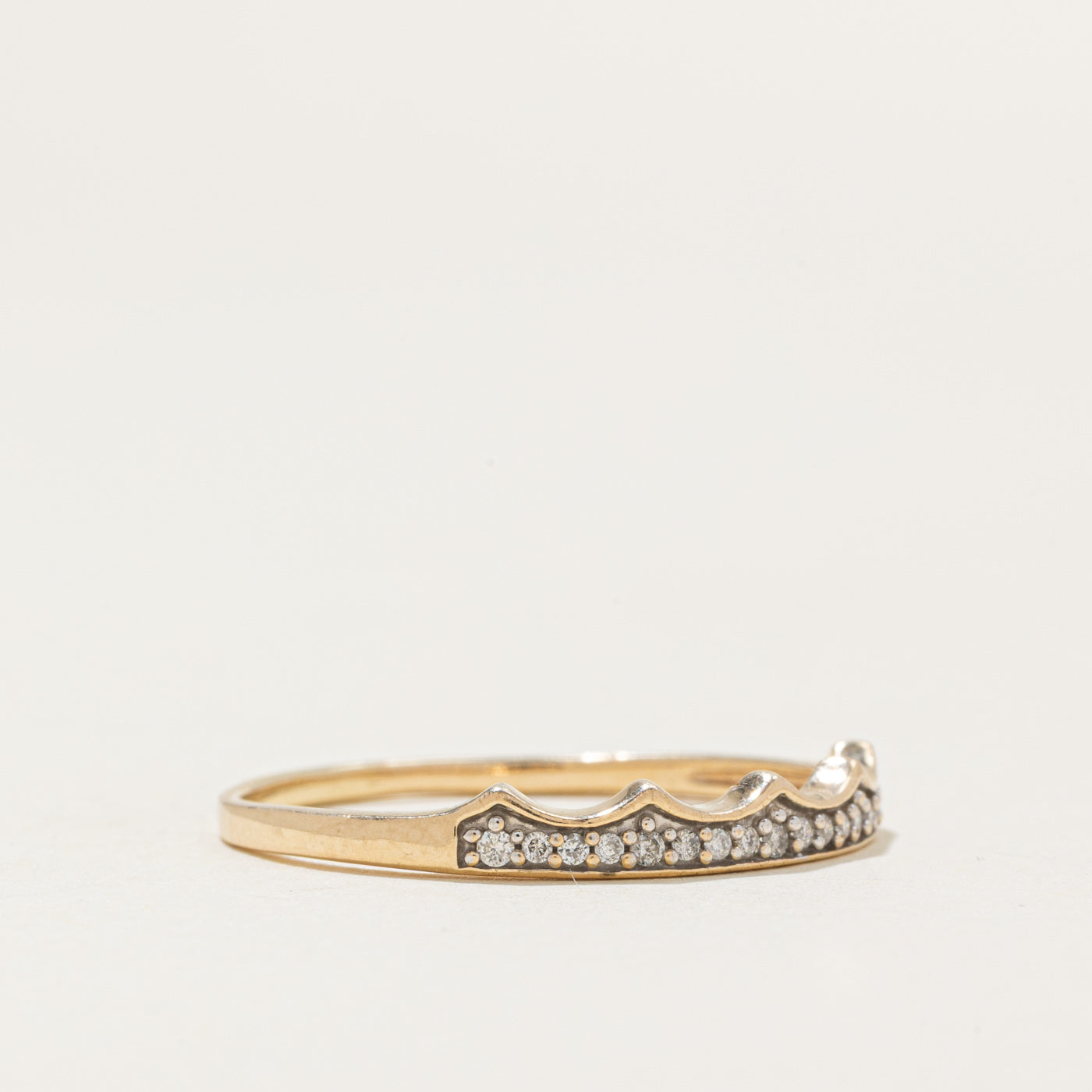 Pavé Set Diamond Crown Band | 0.04ctw | SZ 10.25 |