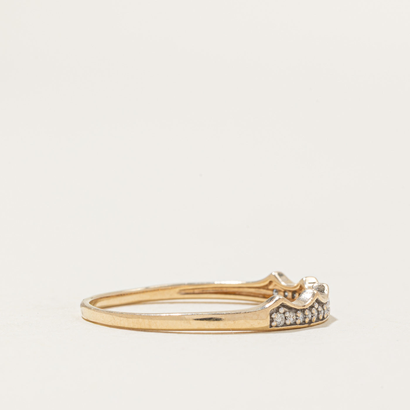 Pavé Set Diamond Crown Band | 0.04ctw | SZ 10.25 |