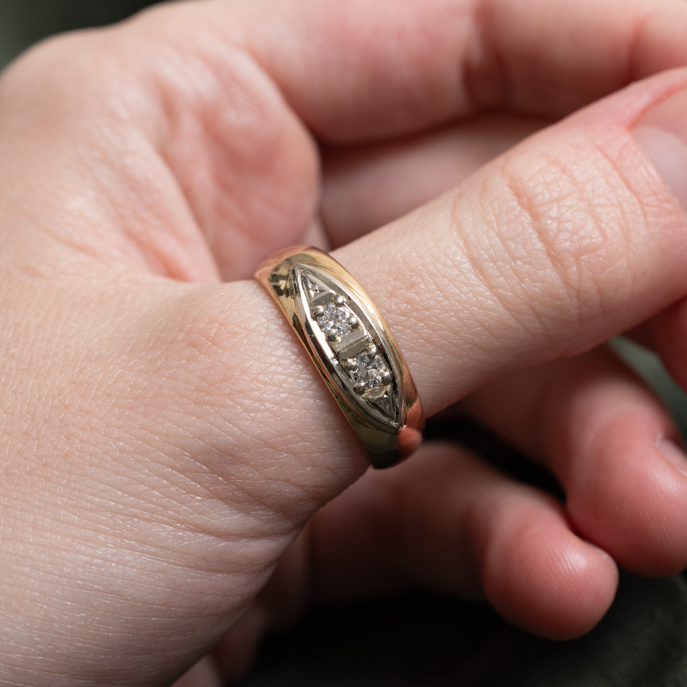 Two Stone Diamond Band | 0.25ctw | SZ 10.5