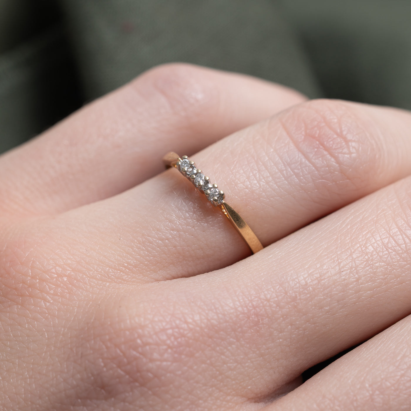 Three Stone Diamond Ring | 0.02ctw | SZ 6.25