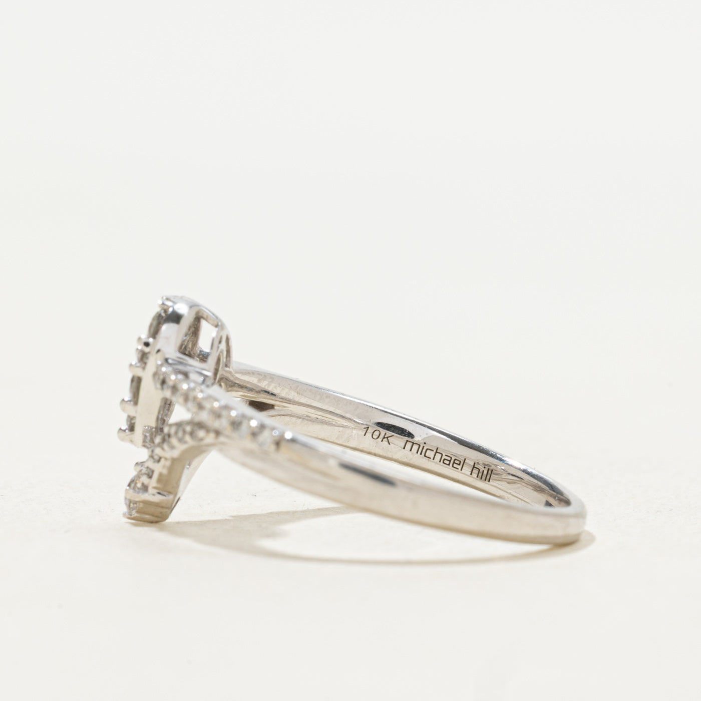 Bague à chevrons sertie de diamants pavés | 0,45 ct | Taille 8