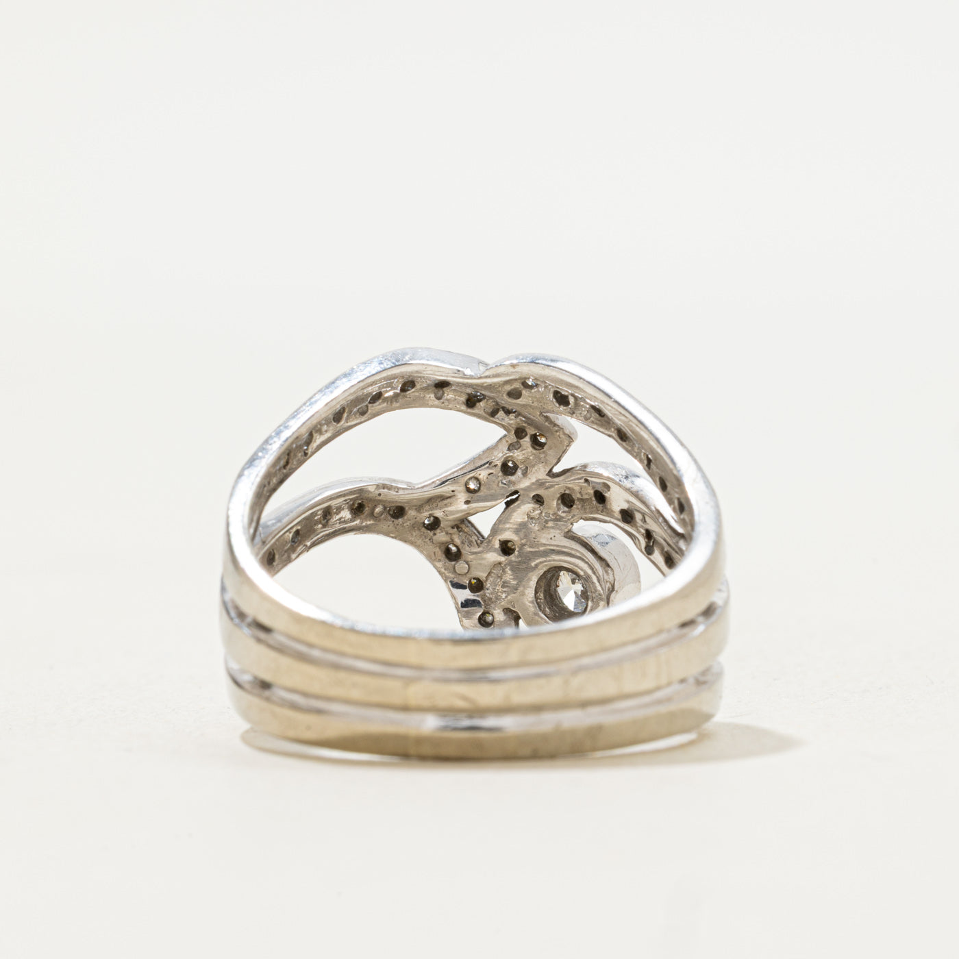 Bague ajourée en diamants | 0,25 ct | Taille 8